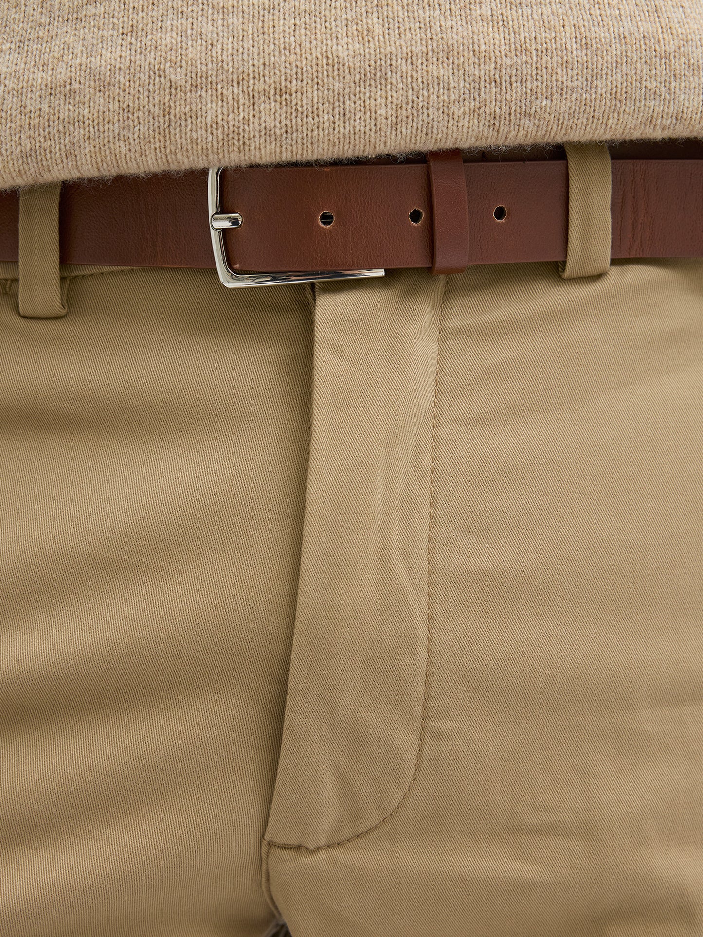 Ανδρικό παντελόνι με ζώνη JPSTOLLIE FRANCO CHINO W BELT 12269356 | 12269356