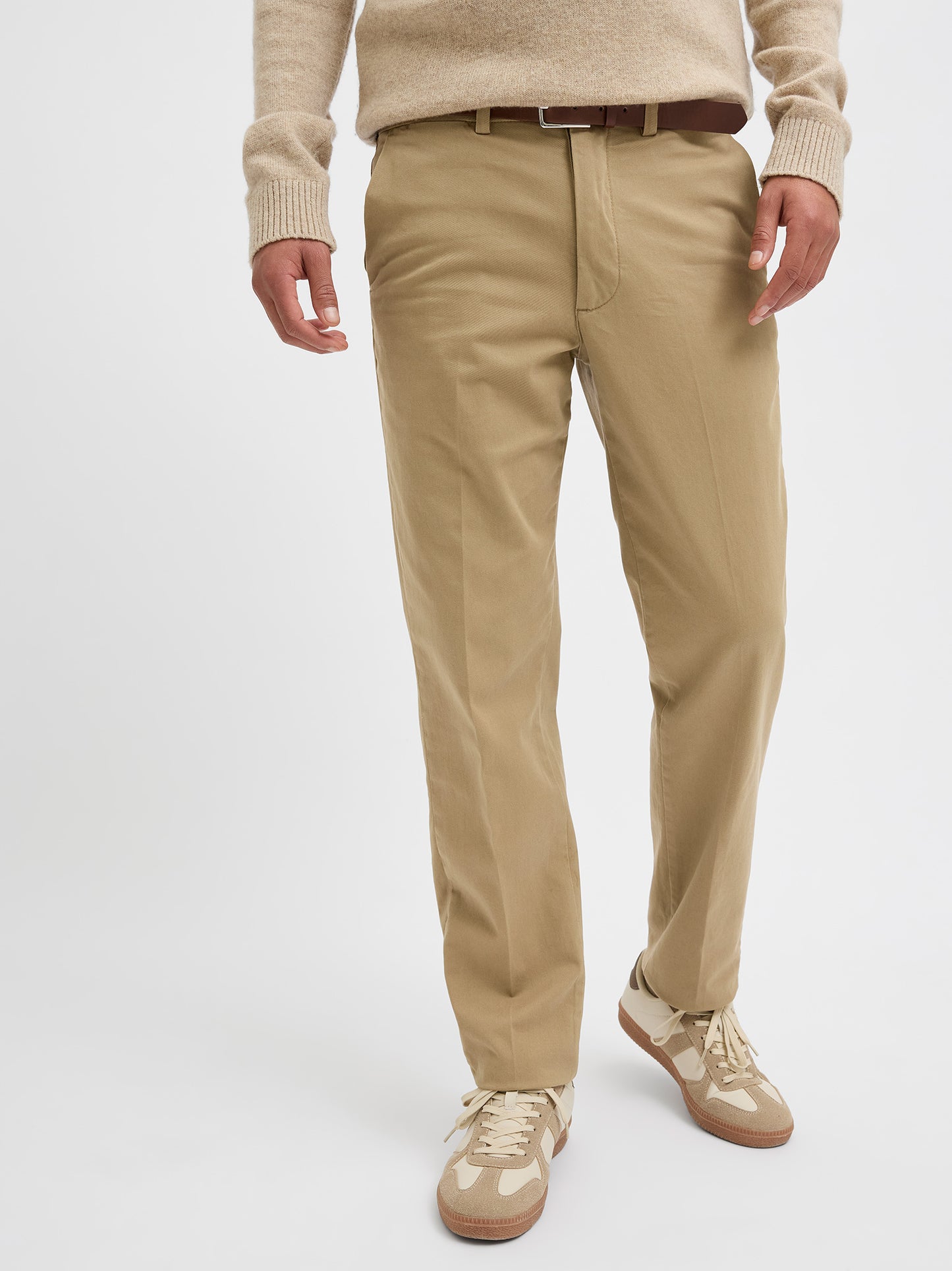 Ανδρικό παντελόνι με ζώνη JPSTOLLIE FRANCO CHINO W BELT 12269356 | 12269356