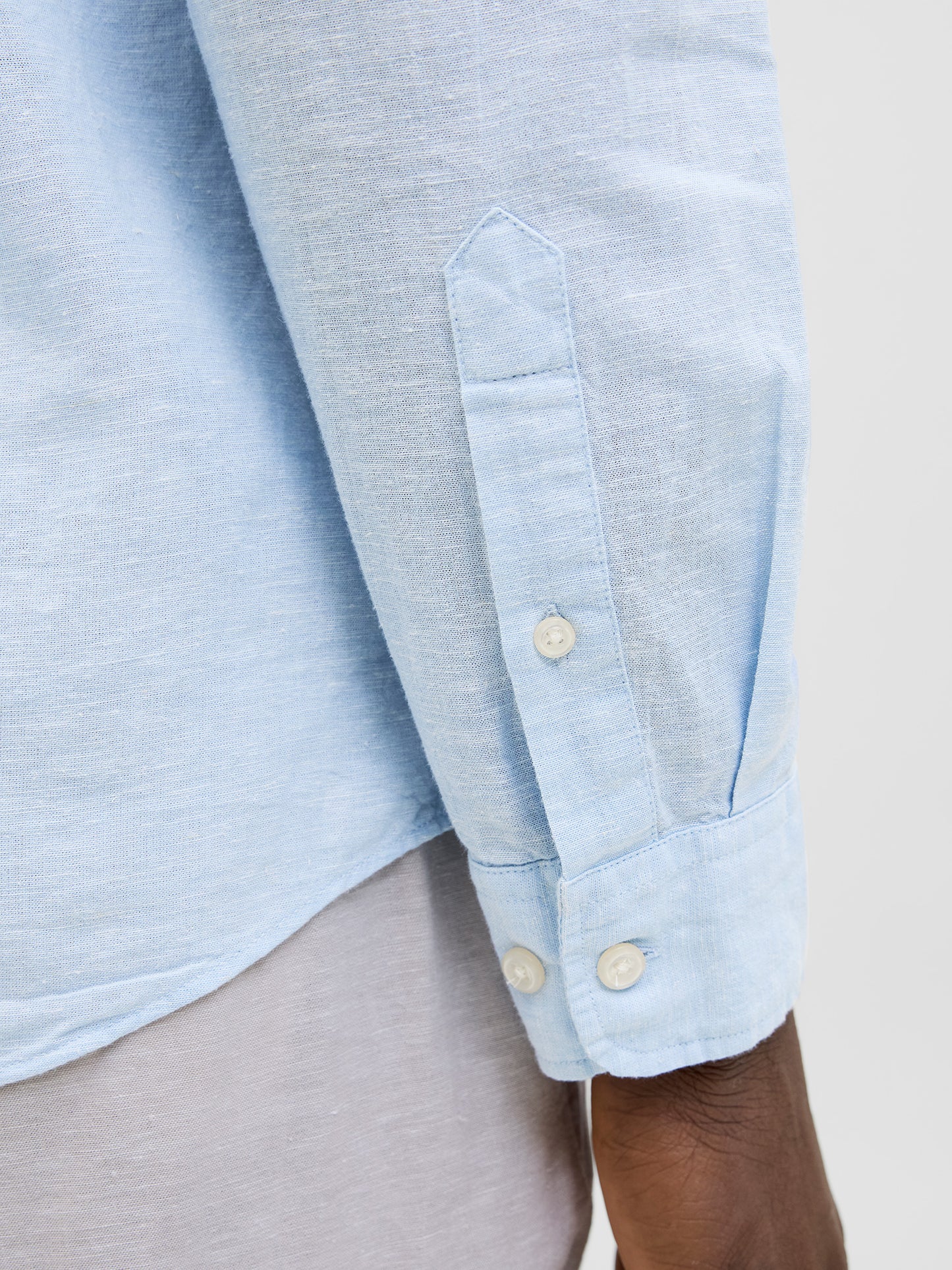 Ανδρικό πουκάμισο JJEBREEZE LINEN BLEND SHIRT LS SN 12268964 | 12268964