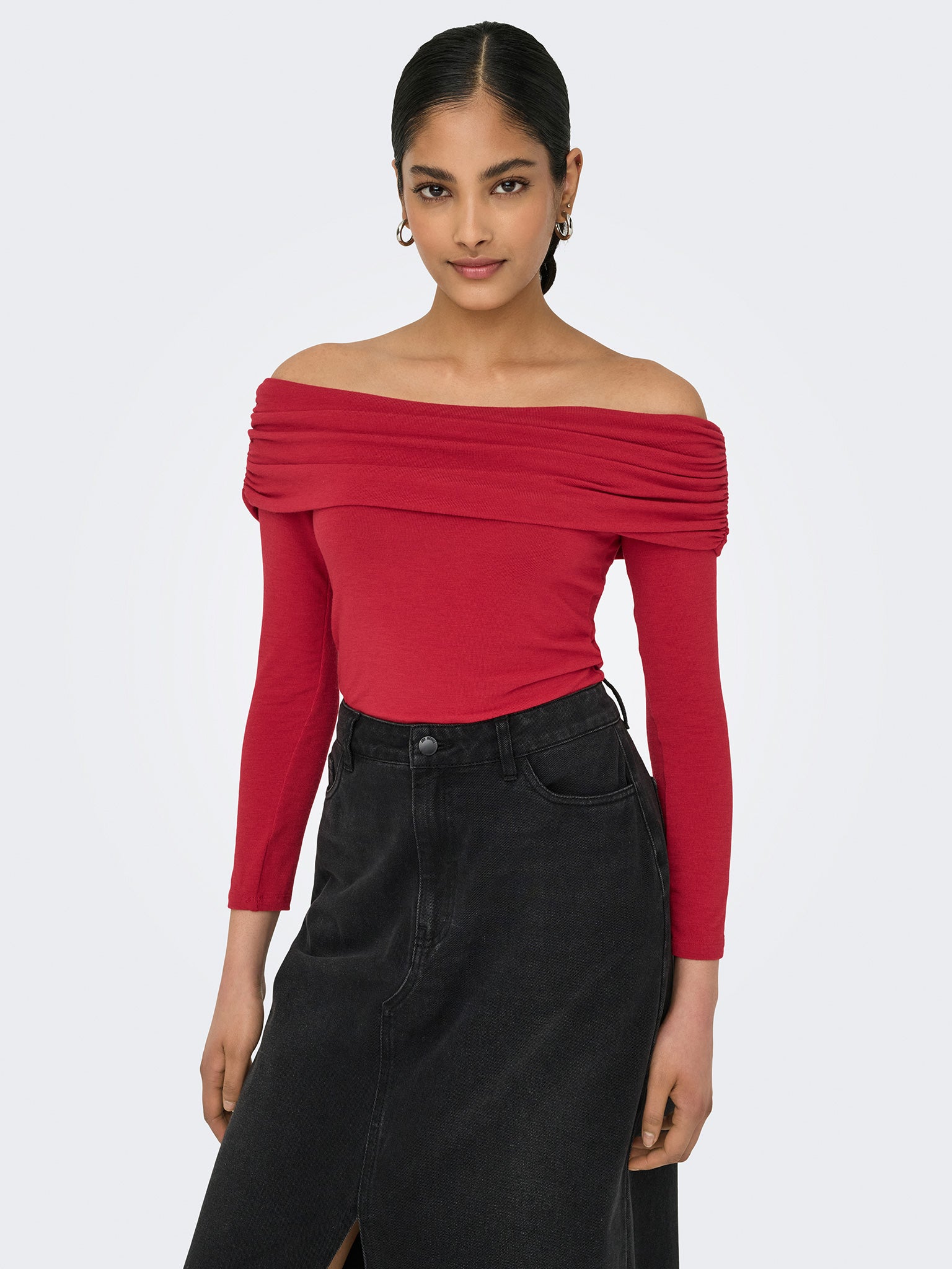 Γυναικεία μπλούζα έξωμη ONLGLAMOUR L/S OFF SHOULDER TOP CC JRS 15339759 | 15339759