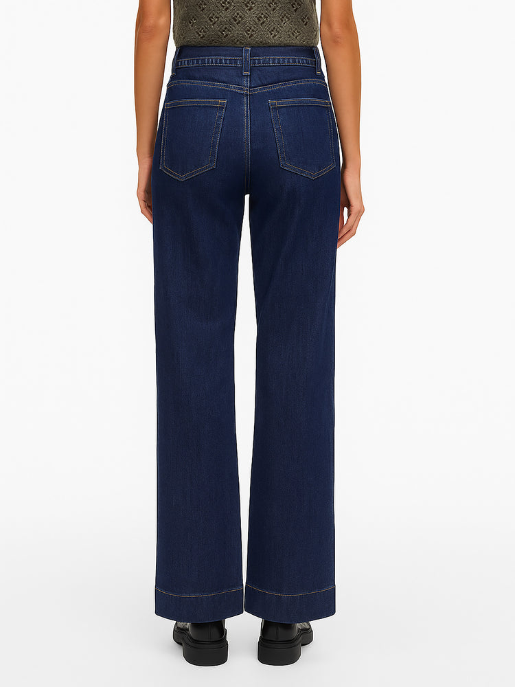 Γυναικείο παντελόνι τζιν dark blue ONLJUICY-WAUW HW WIDE BELT DNM BOX 15357961 | 15357961