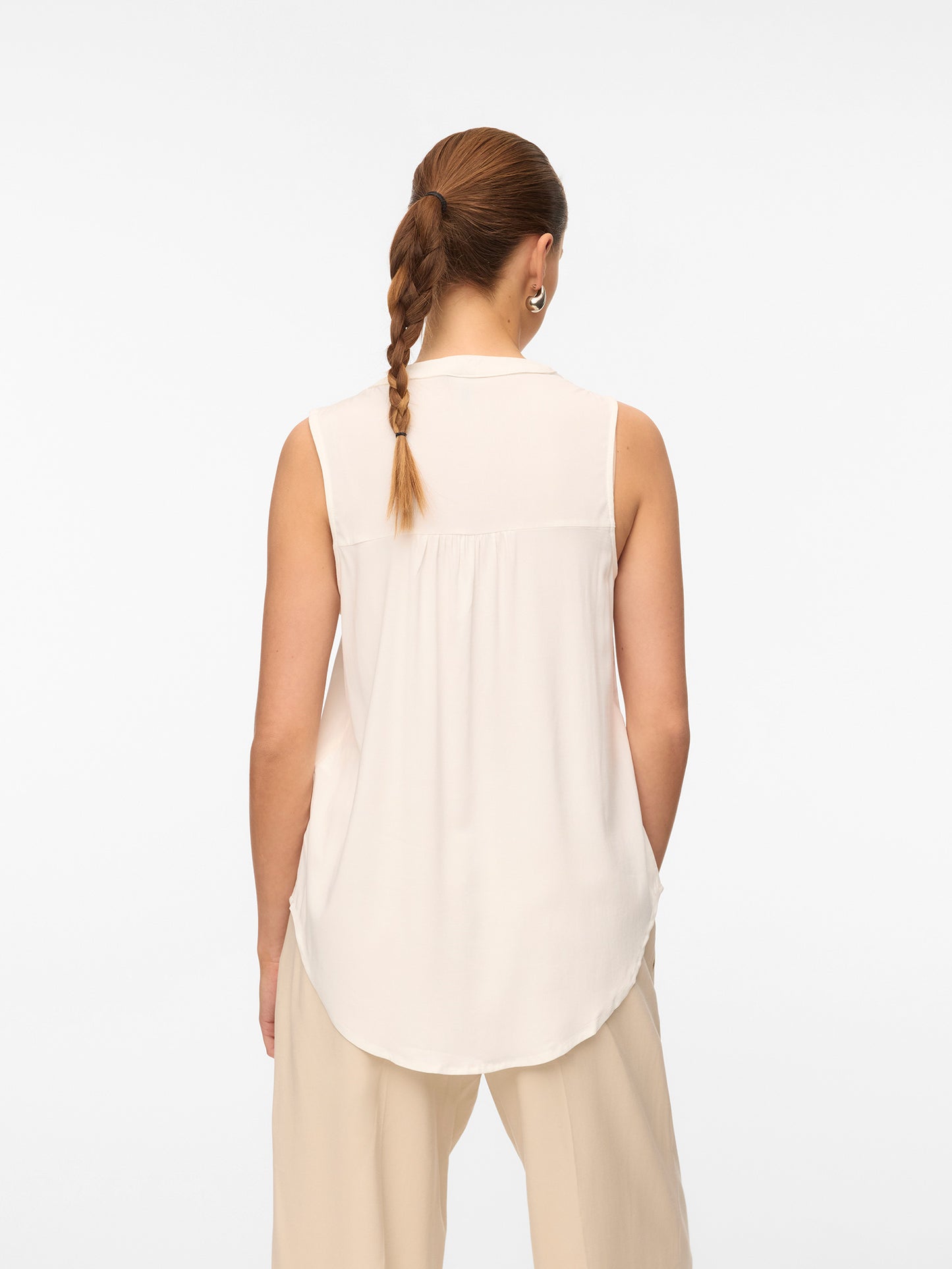 Γυναικεία μπλούζα ασύμμετρη VMBELLA SL V-NECK TOP WVN GA NOOS 10326002 | 10326002