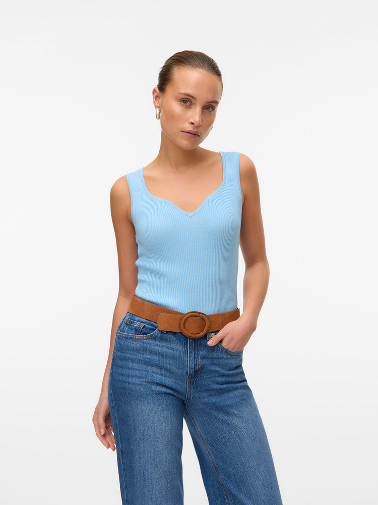 Γυναικείο top πλεκτό VMWILLOW SL HEART-NECK TOP 10326450 | 10326450