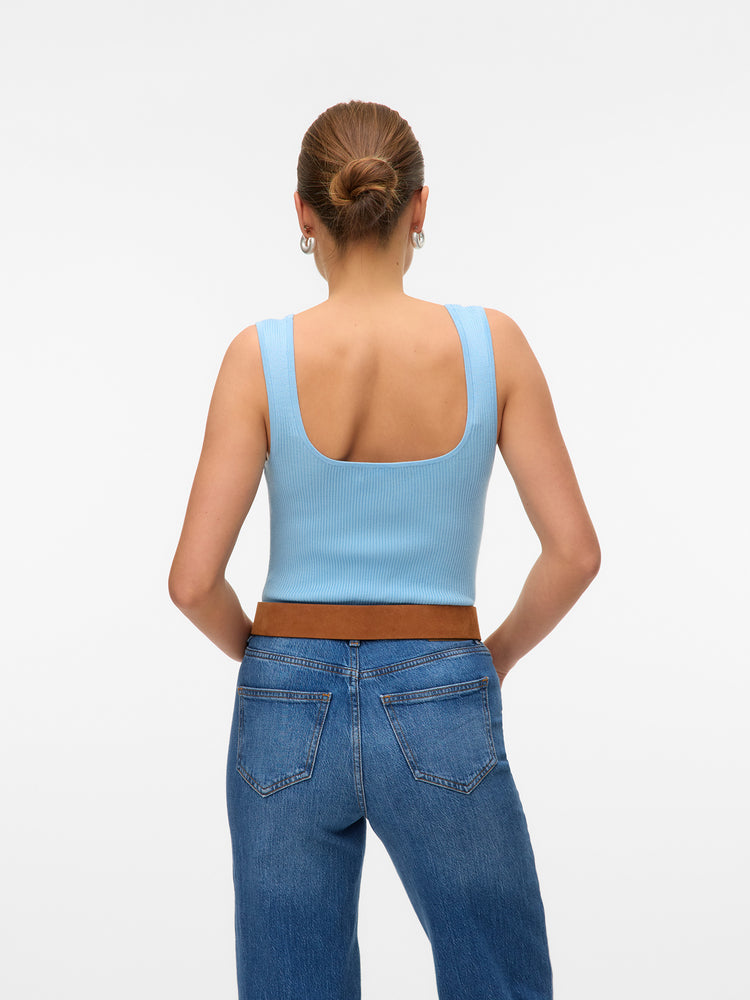 Γυναικείο top πλεκτό VMWILLOW SL HEART-NECK TOP 10326450 | 10326450