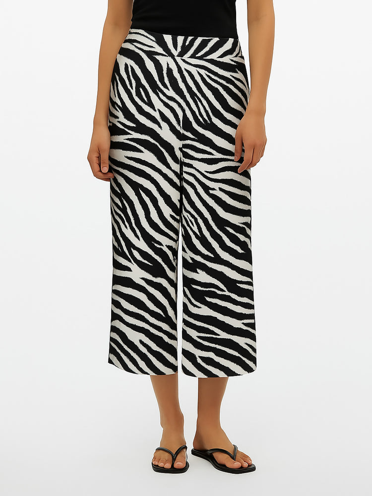 Γυναικεία ζιπ κιλότ zebra VMEASY JOY HW CULOTTE PANTS WVN 10308013 | 10308013