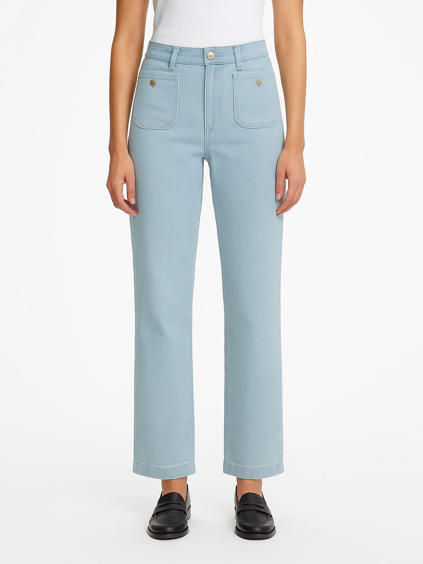 Γυναικείο παντελόνι τζιν light blue VMKAYLA HR WIDE POCKET JEANS MIX 10328192 | 10328192