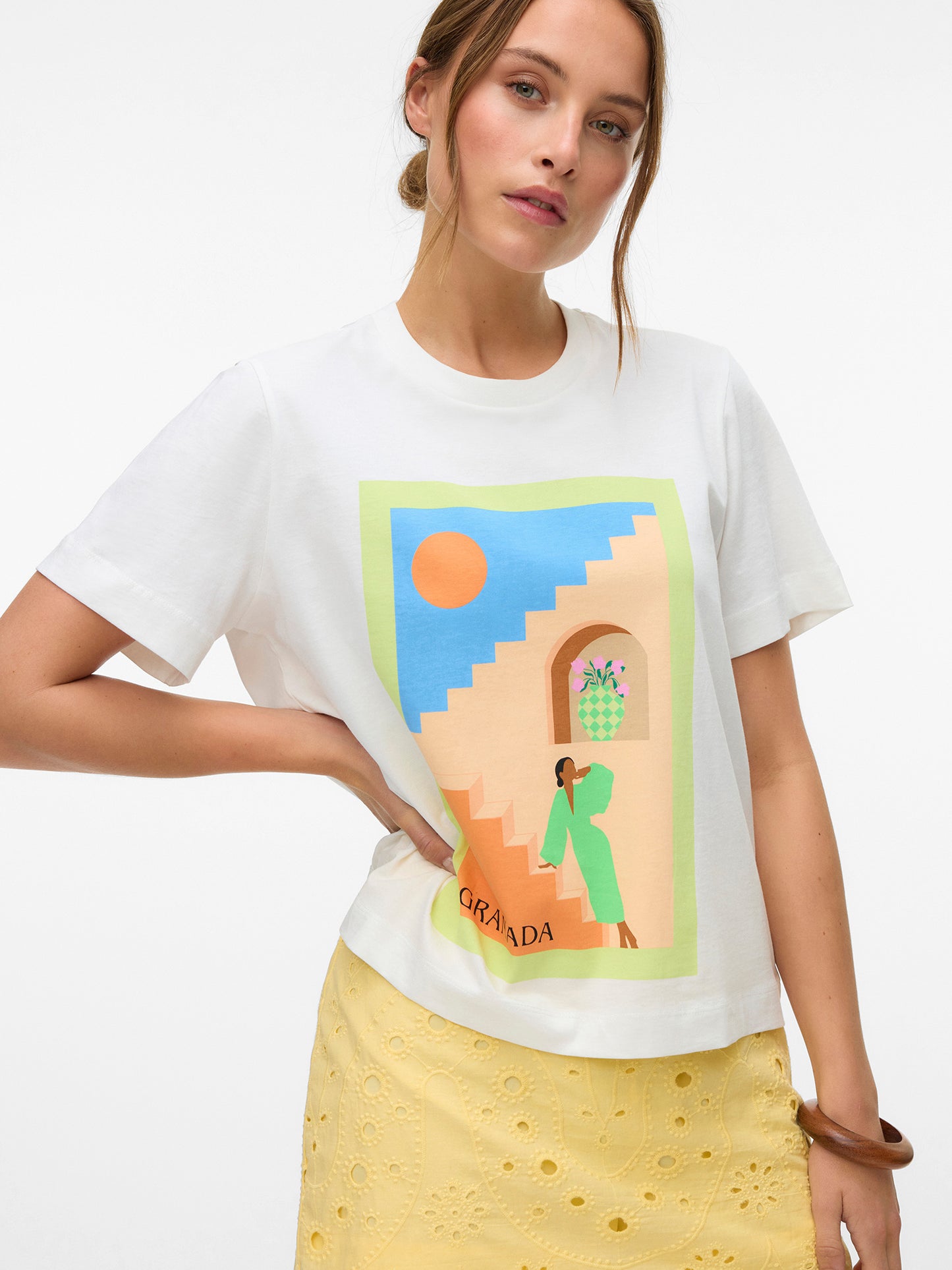 Γυναικείο t-shirt granada VMBETA METTE SS TOP BOX JRS 10329464 | 10329464