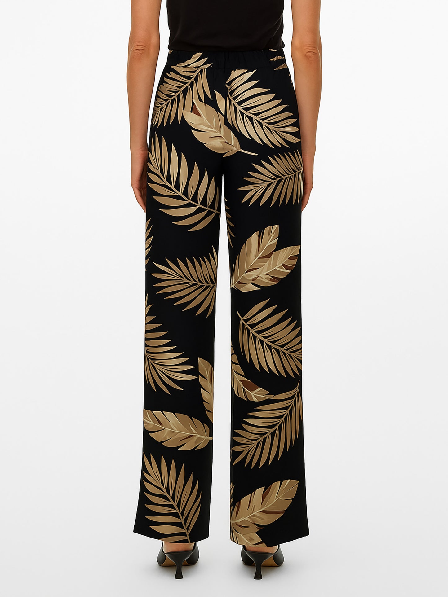 Γυναικεία παντελόνα φύλλα VMEASY JOY HW WIDE PANTS WVN 10297357 | 10297357