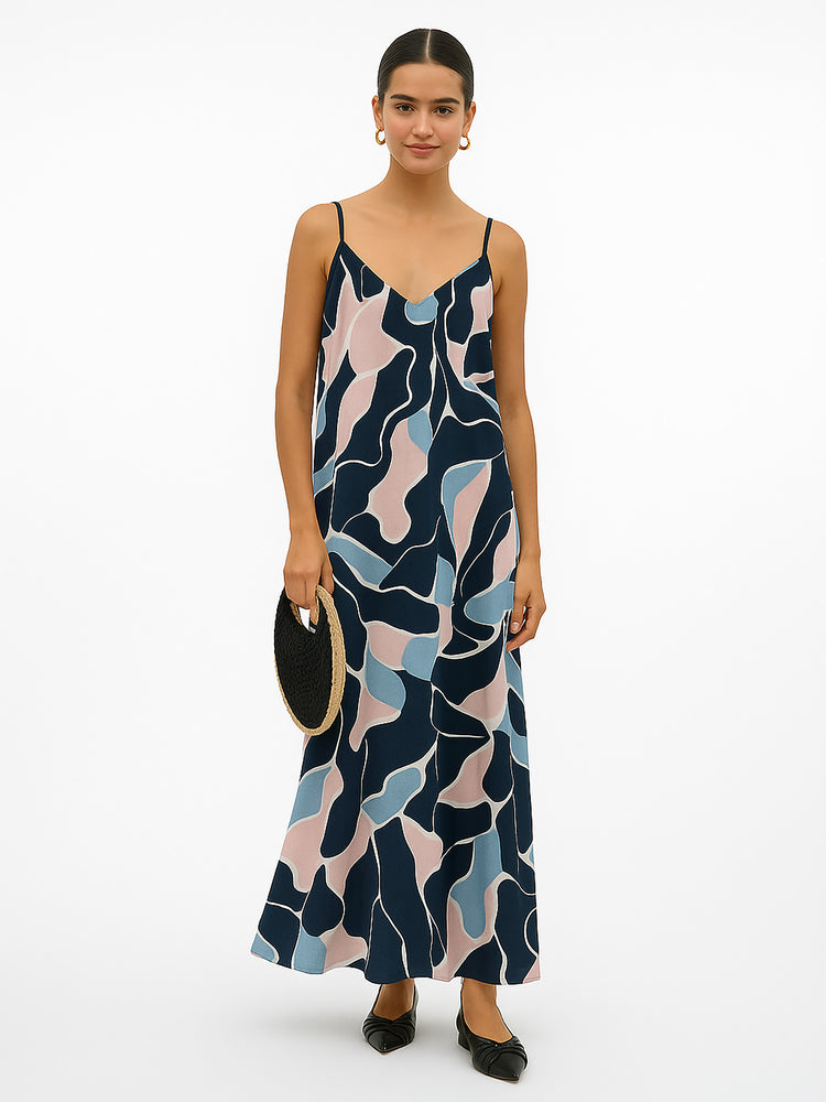 Γυναικείο φόρεμα εμπριμέ ONLNOVA LIFE VIS ROXY LONG DRESS AOP 15347190 | 15347190