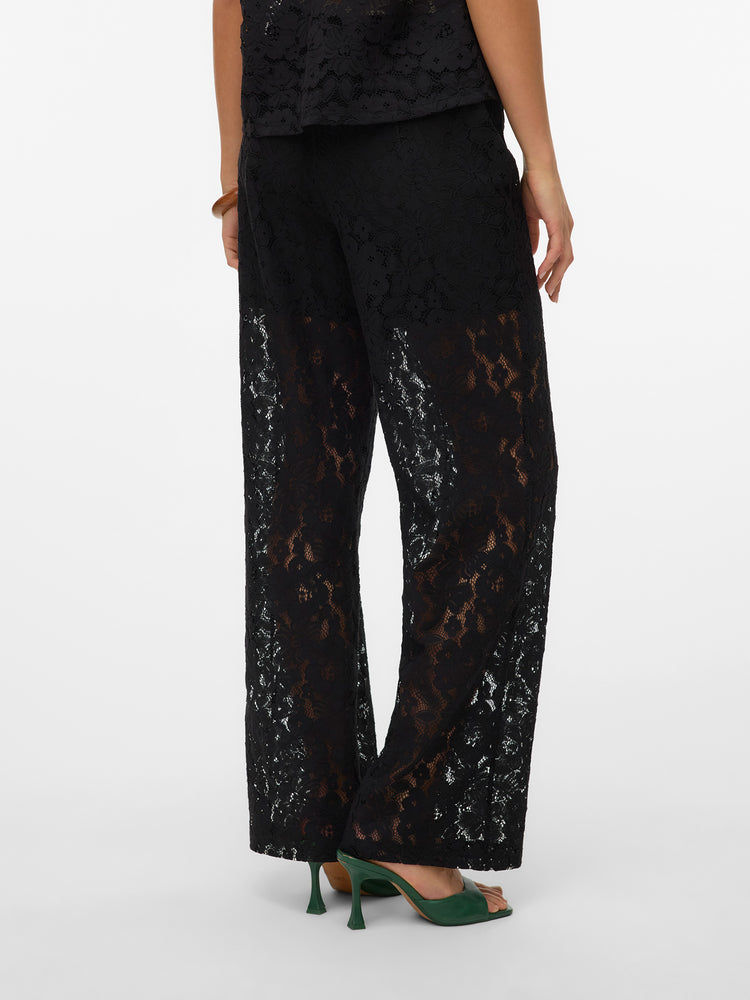 Γυναικεία παντελόνα δαντέλα VMHONEY LACE NW LOOSE PANTS WVN 10330061 | 10330061