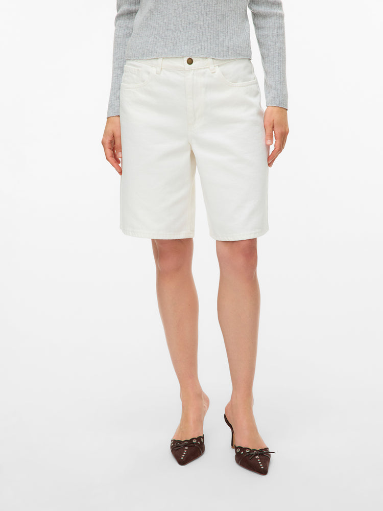 Γυναικείο σορτς τζιν VMSAGE HR BERMUDA ECRU SHORTS 10329124 | 10329124