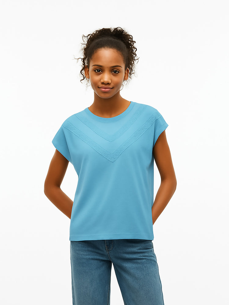 Γυναικεία μπλούζα κέντημα VMPANNA AVA SS TOP JRS 10329678 | 10329678