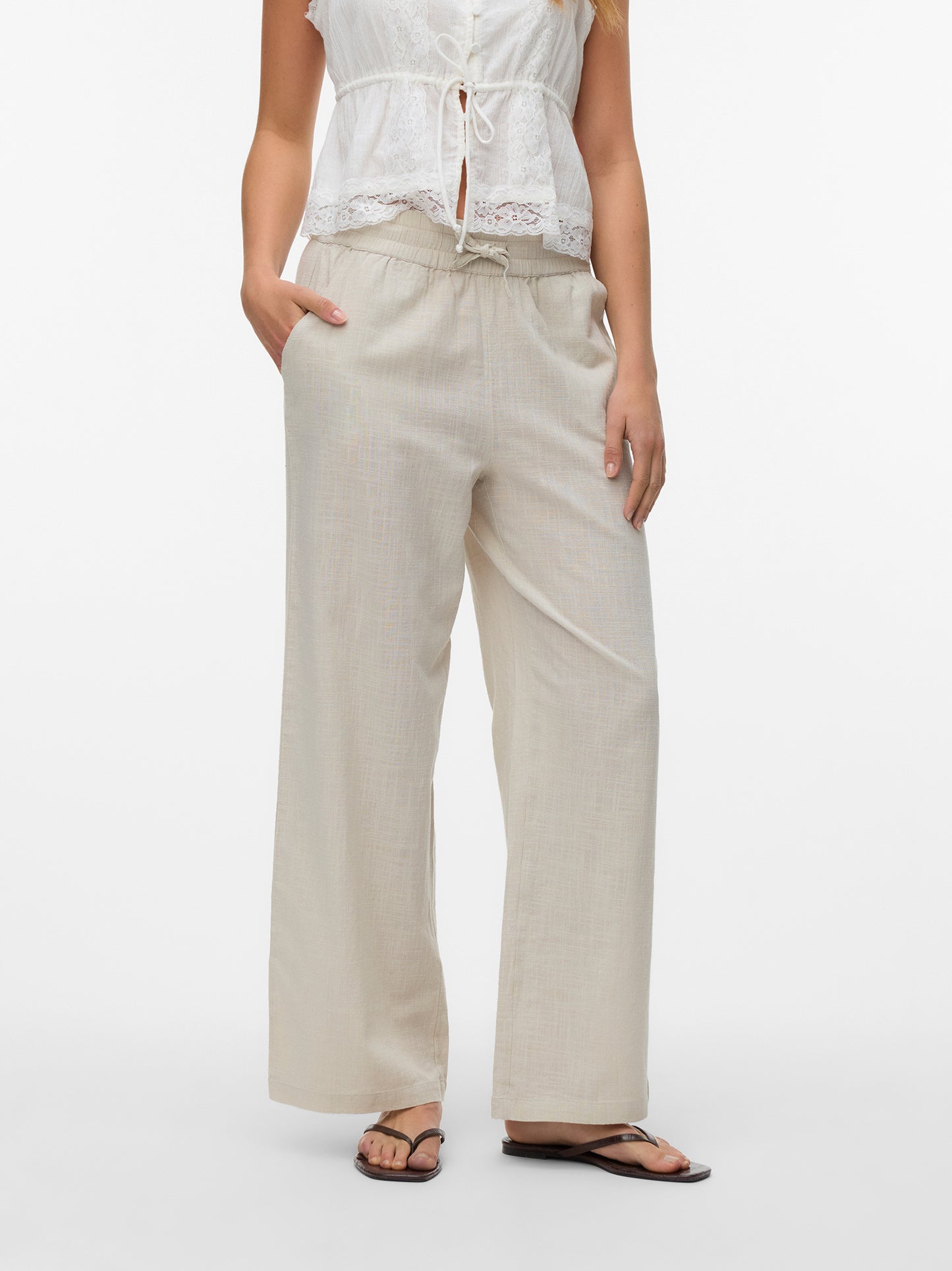 Γυναικείο παντελόνι VMCAIA MW WIDE PANT WVN NOOS 10333796 | 10333796