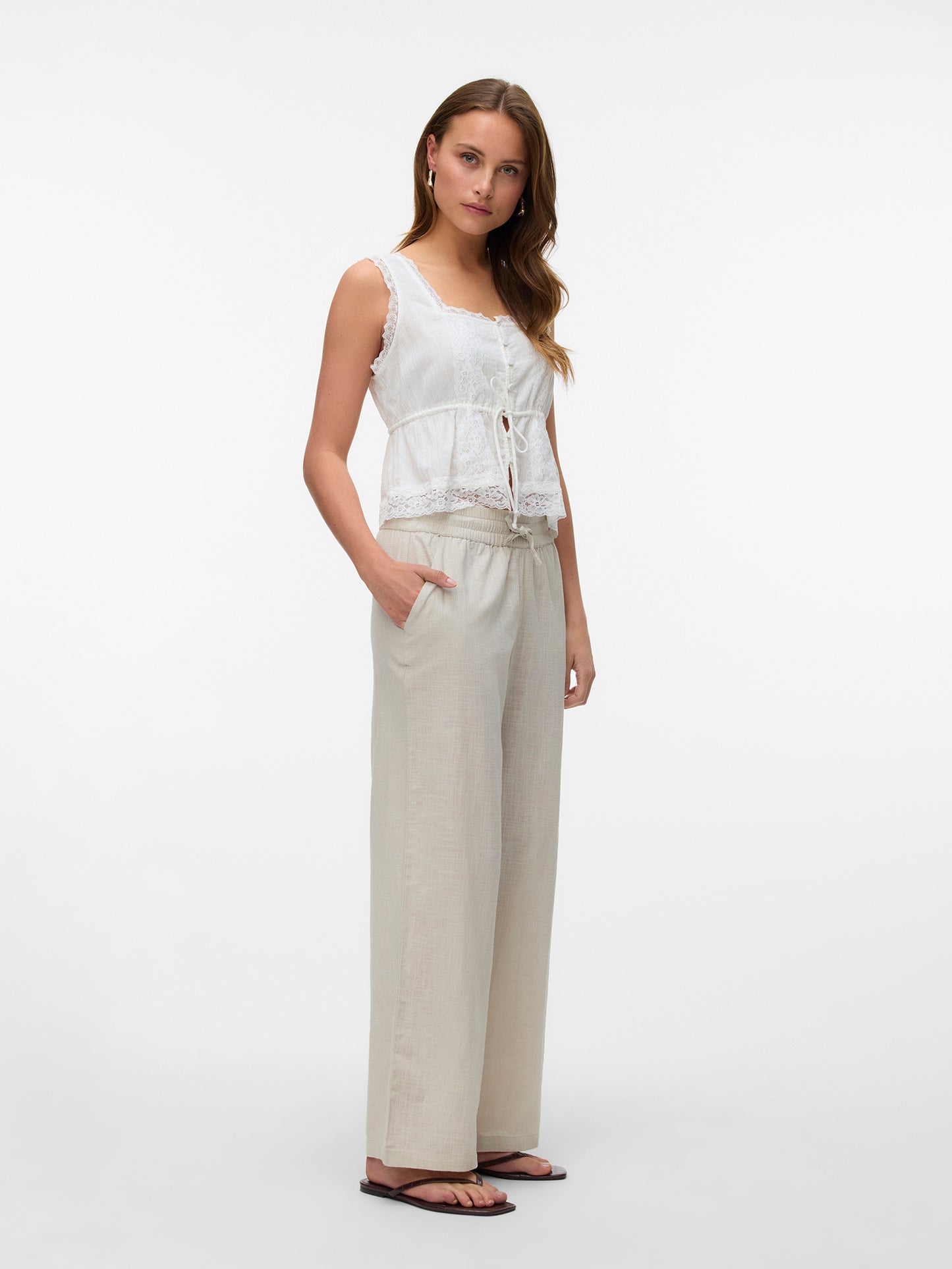 Γυναικείο παντελόνι VMCAIA MW WIDE PANT WVN NOOS 10333796 | 10333796
