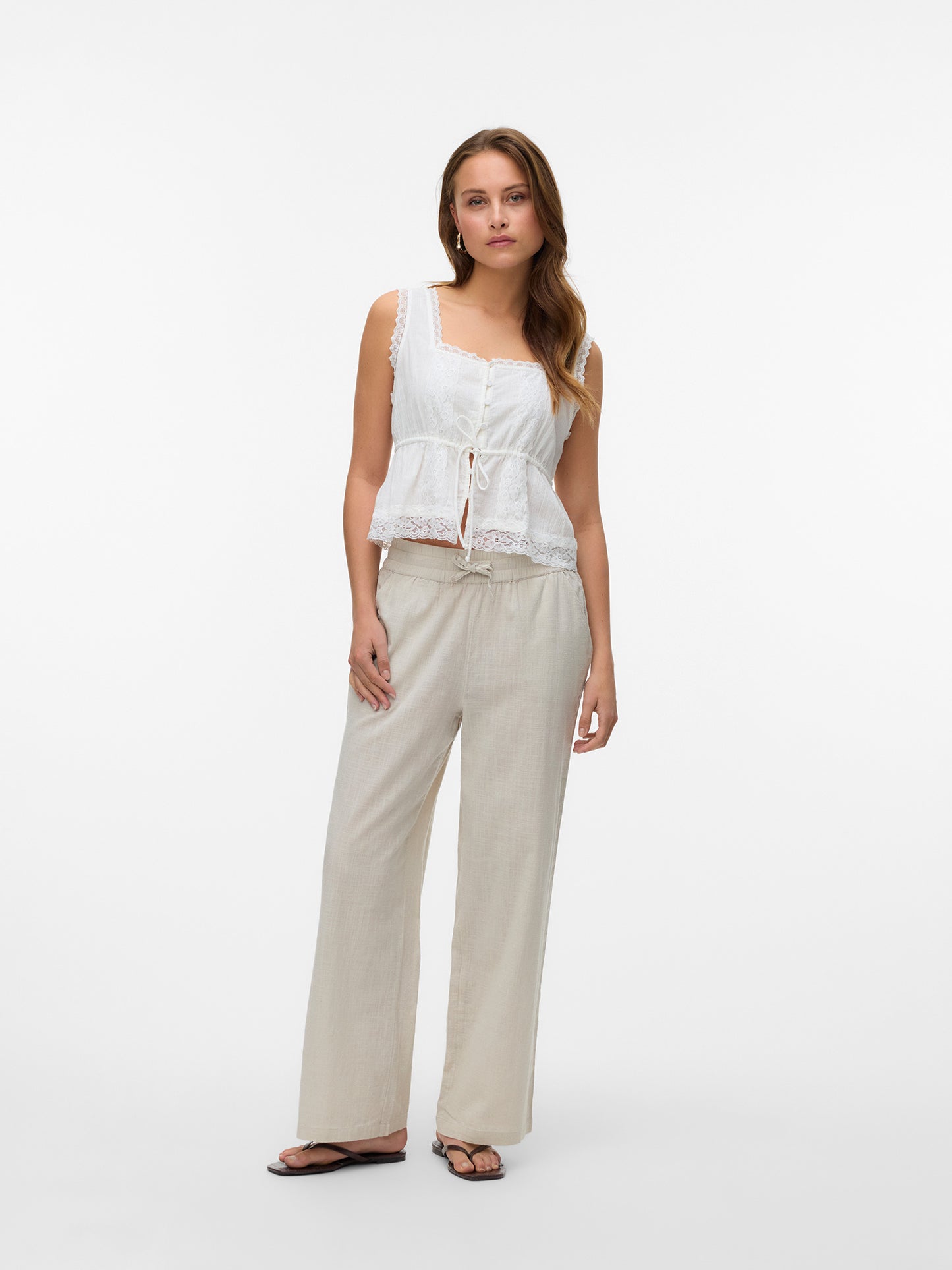 Γυναικείο παντελόνι VMCAIA MW WIDE PANT WVN NOOS 10333796 | 10333796