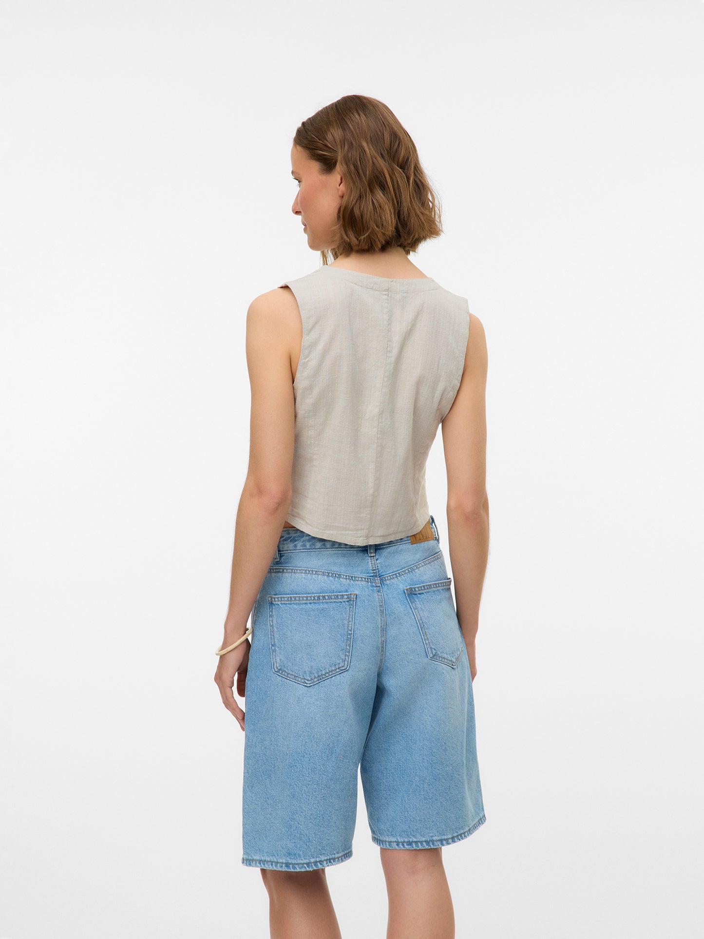 Γυναικείο γιλέκο λινό VMCAIA SL VEST WVN NOOS 10333795 | 10333795
