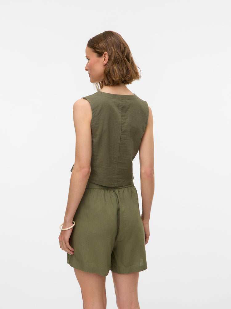Γυναικείο γιλέκο λινό VMCAIA SL VEST WVN NOOS 10333795 | 10333795