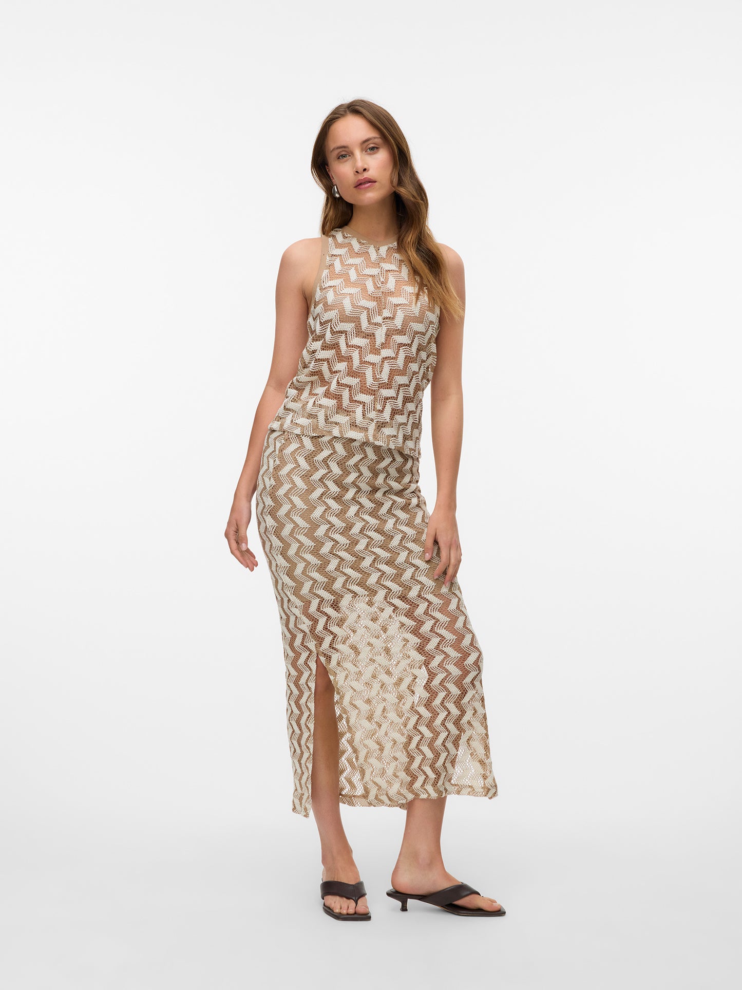 Γυναικεία φούστα πλεκτή VMTIKKA HW ANKLE SKIRT JRS 10327093 | 10327093