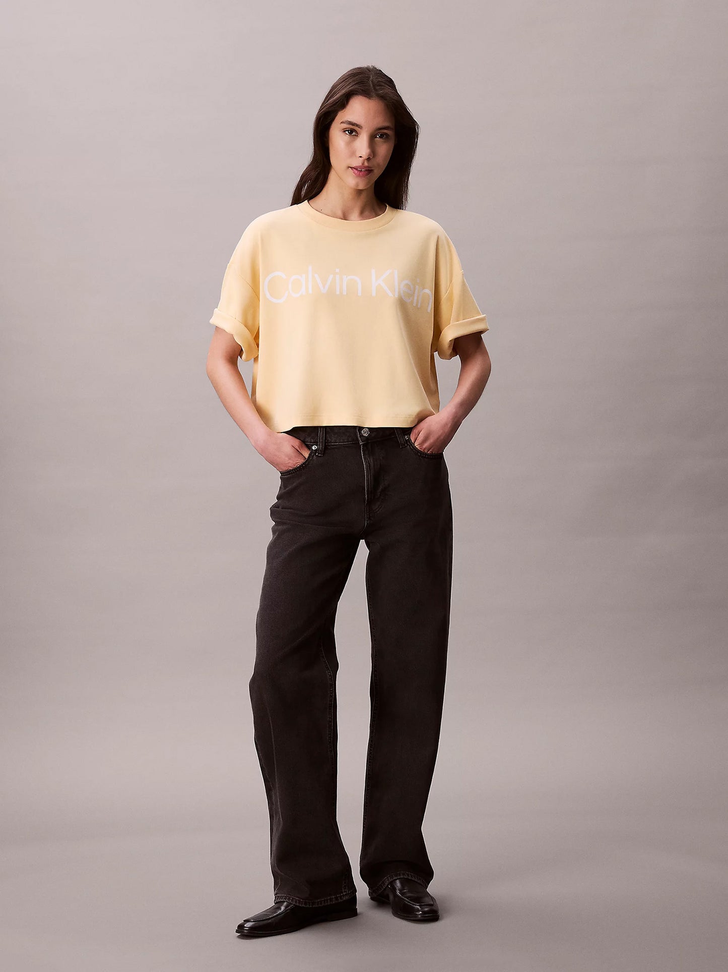 Γυναικείο t-shirt crop A-SS Boxy Logo Graphic Tee LV044C903GRM9 | LV044C903GRM9