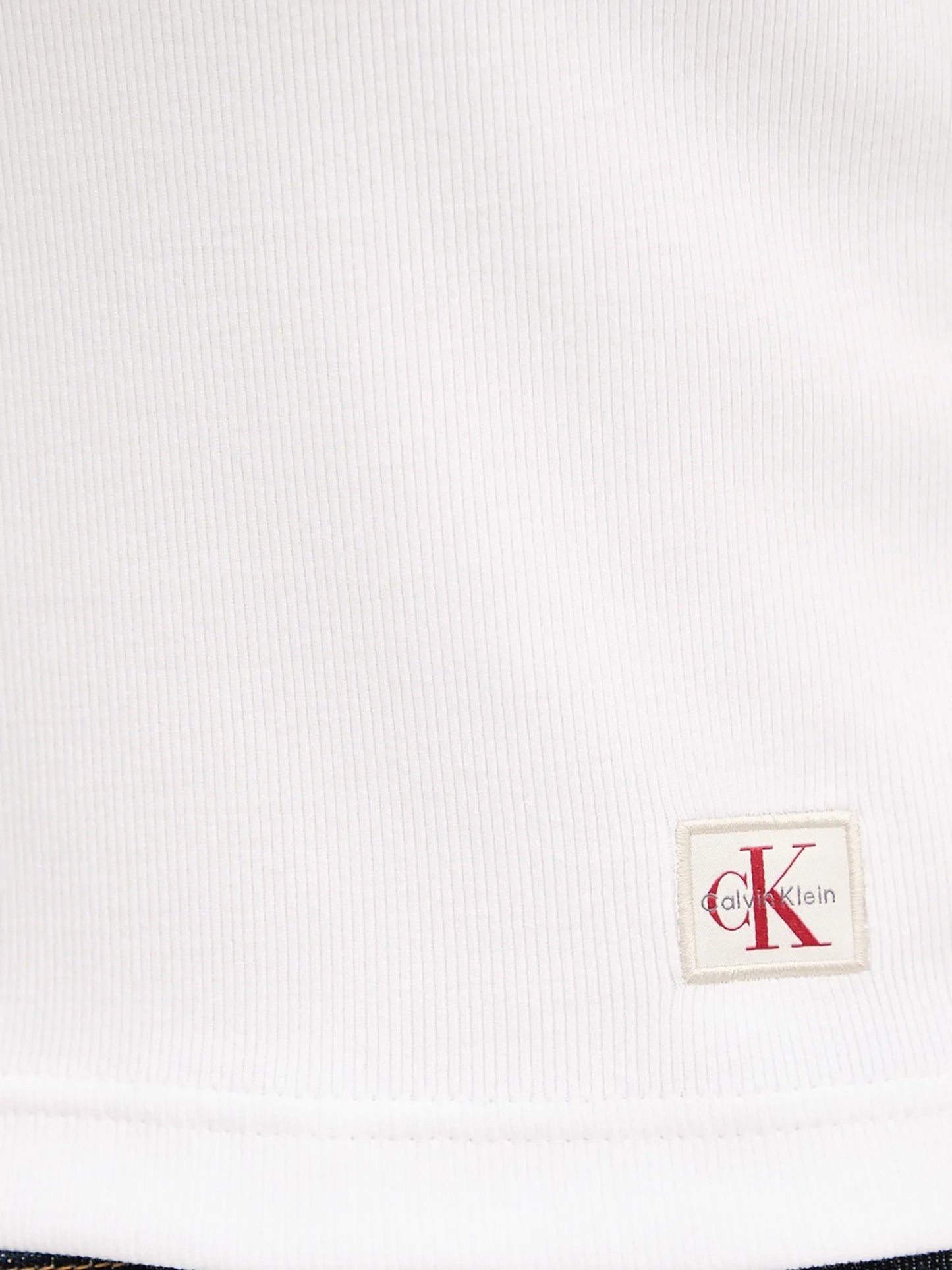 Γυναικεία μπλούζα ριπ A- SS WOVEN LABEL RIB VNECK TEE LV047C910GYAA | LV047C910GYAA