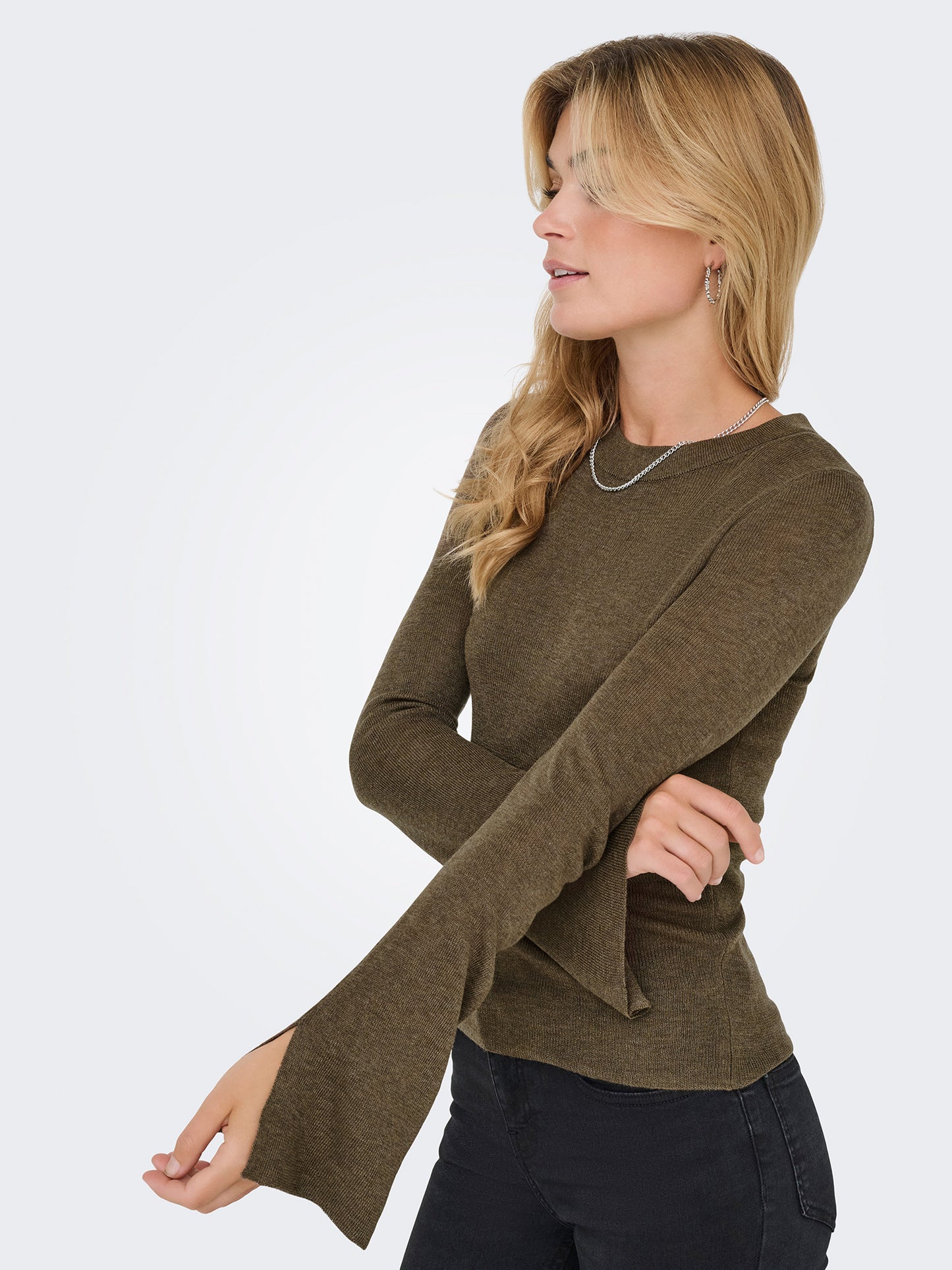 Γυναικεία μπλούζα ψιλή πλέξη ONLTARA LS RIB O-NECK CC KNT 15350696 | 15350696