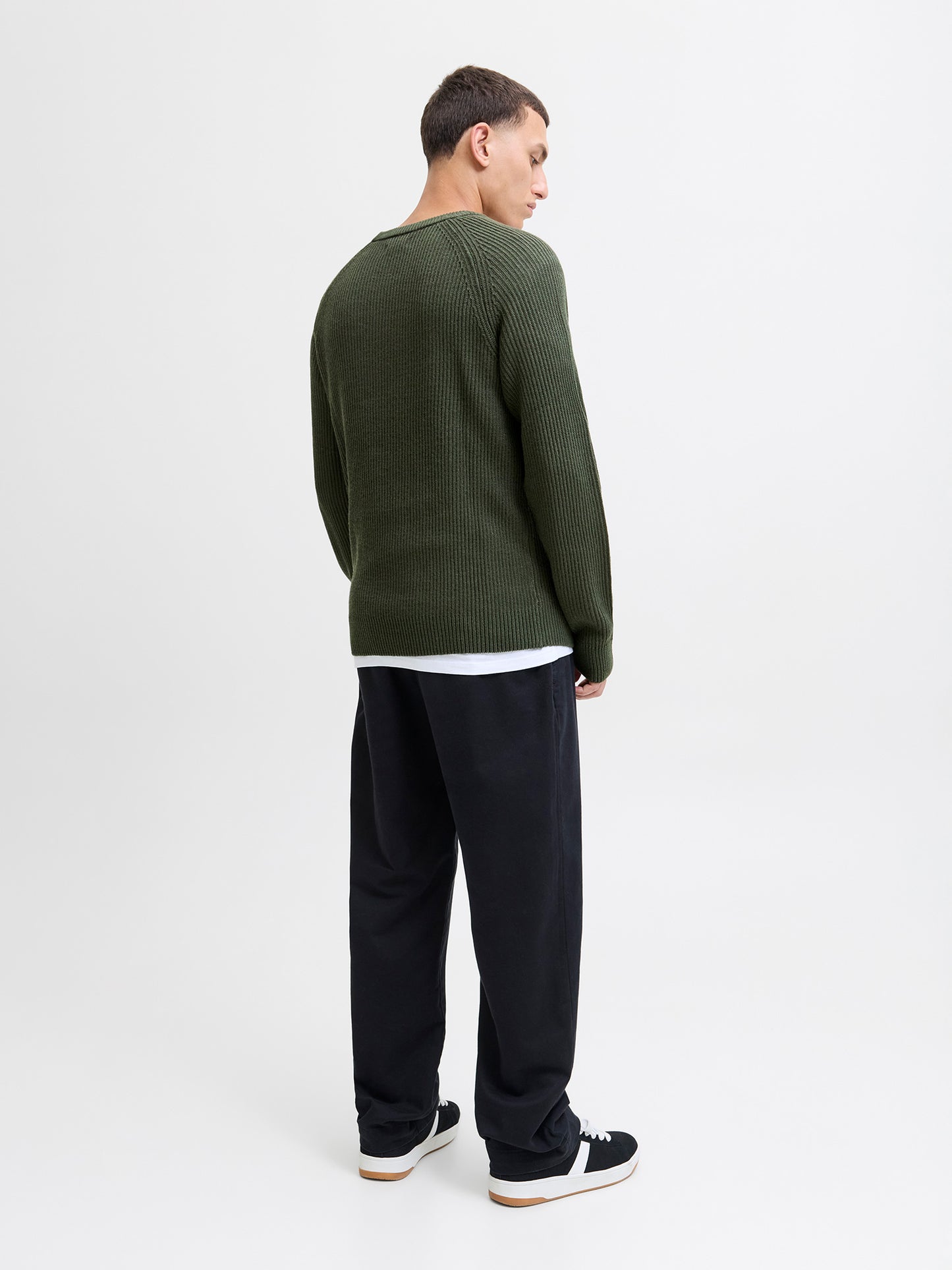 Ανδρική μπλούζα πλεκτή JJPANNEL KNIT CREW NECK AW25 12278916 | 12278916