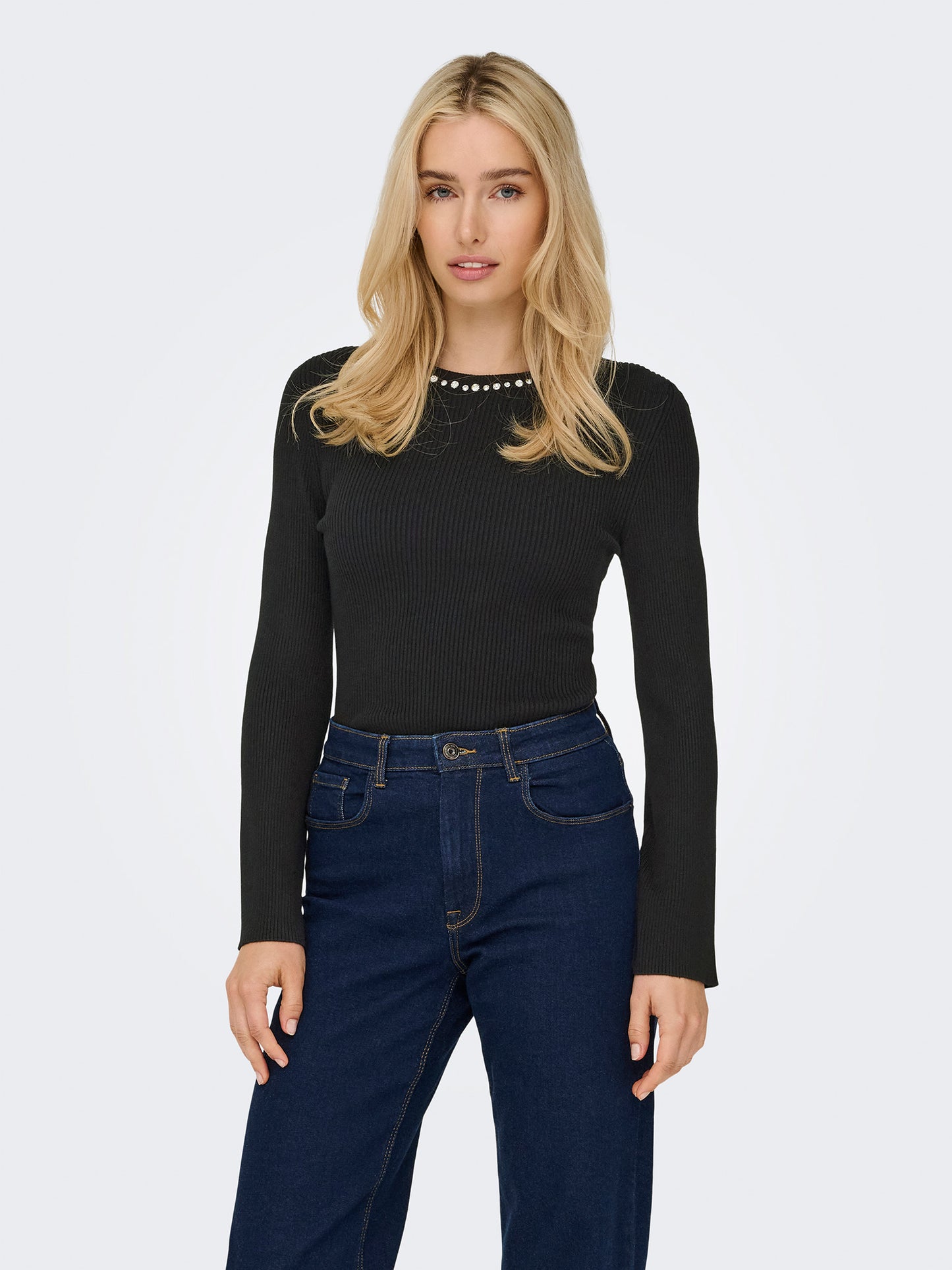 Γυναικεία μπλούζα ψιλή πλέξη ONLNATASCHA LS BLING O-NECK CC KNT 15350822 | 15350822