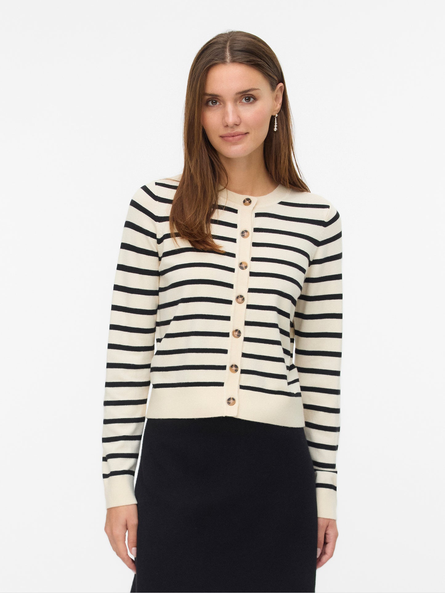 Γυναικεία ζακέτα ριγέ VMSABA PLAIN LS O-NECK CARDIGAN NOOS 10331771 | 10331771