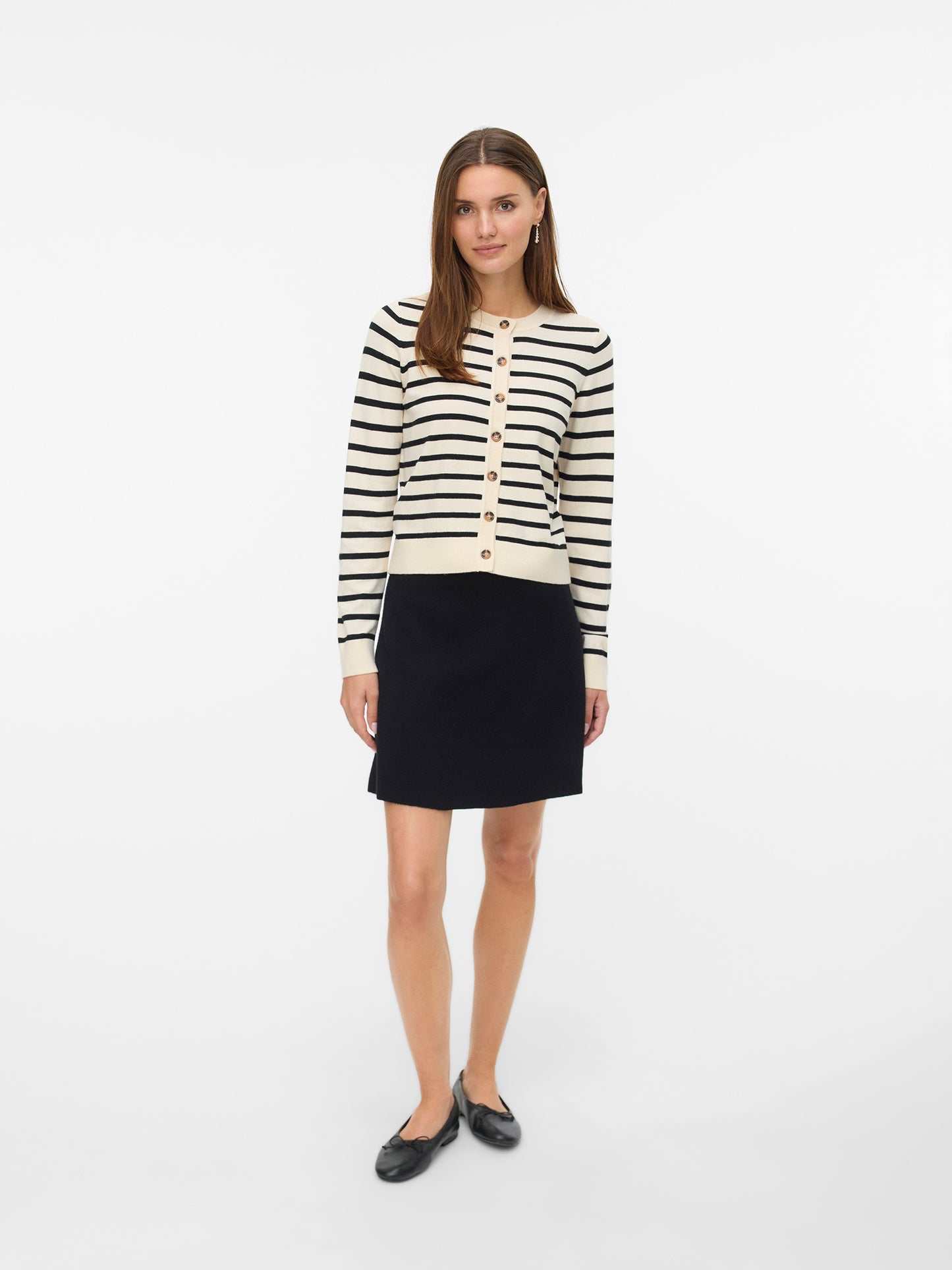 Γυναικεία ζακέτα ριγέ VMSABA PLAIN LS O-NECK CARDIGAN NOOS 10331771 | 10331771