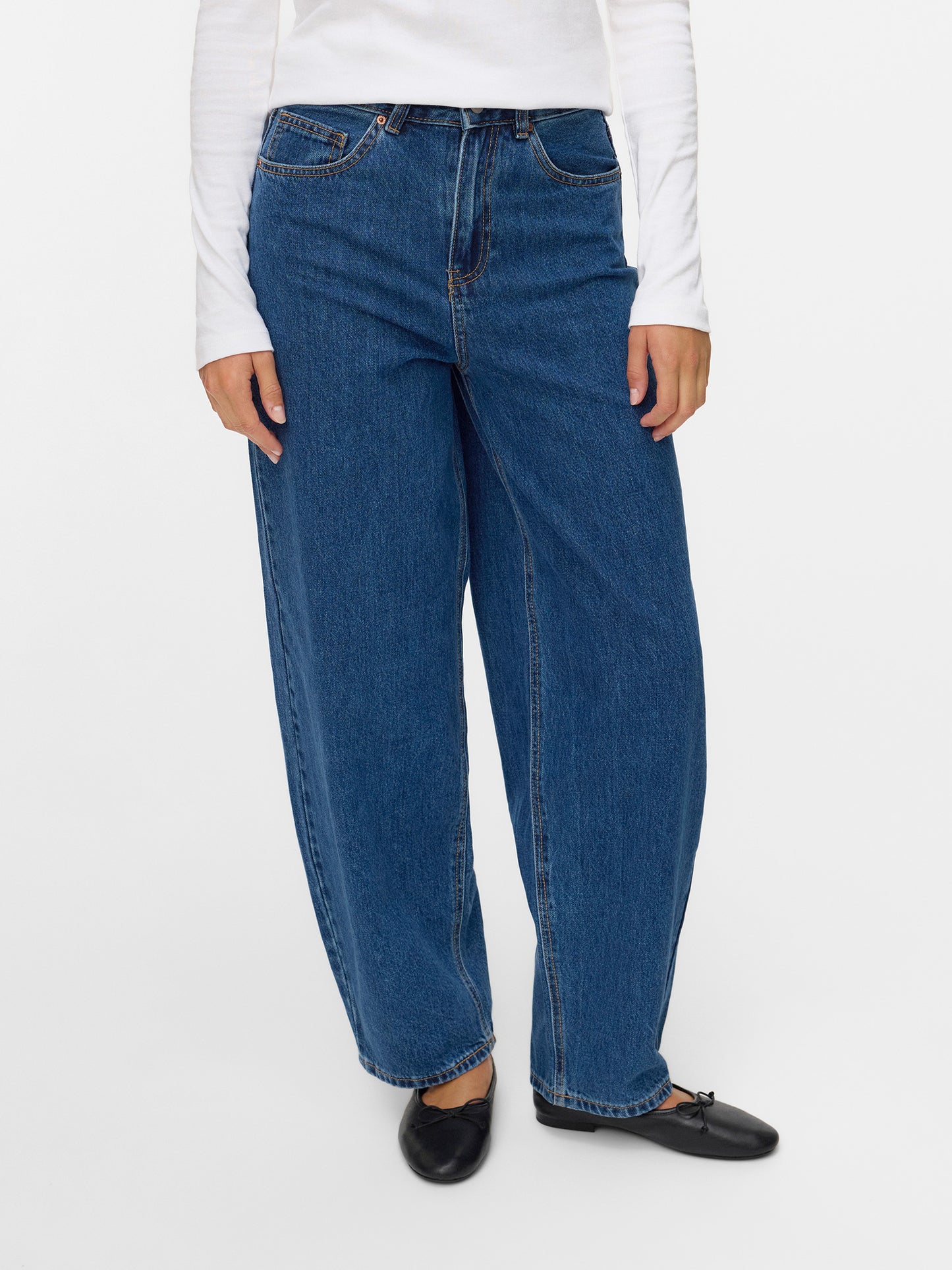 Γυναικείο παντελόνι τζιν VMBILLIE HR BARREL ANK JEANS LI3142 NOOS 10337318 | 10337318