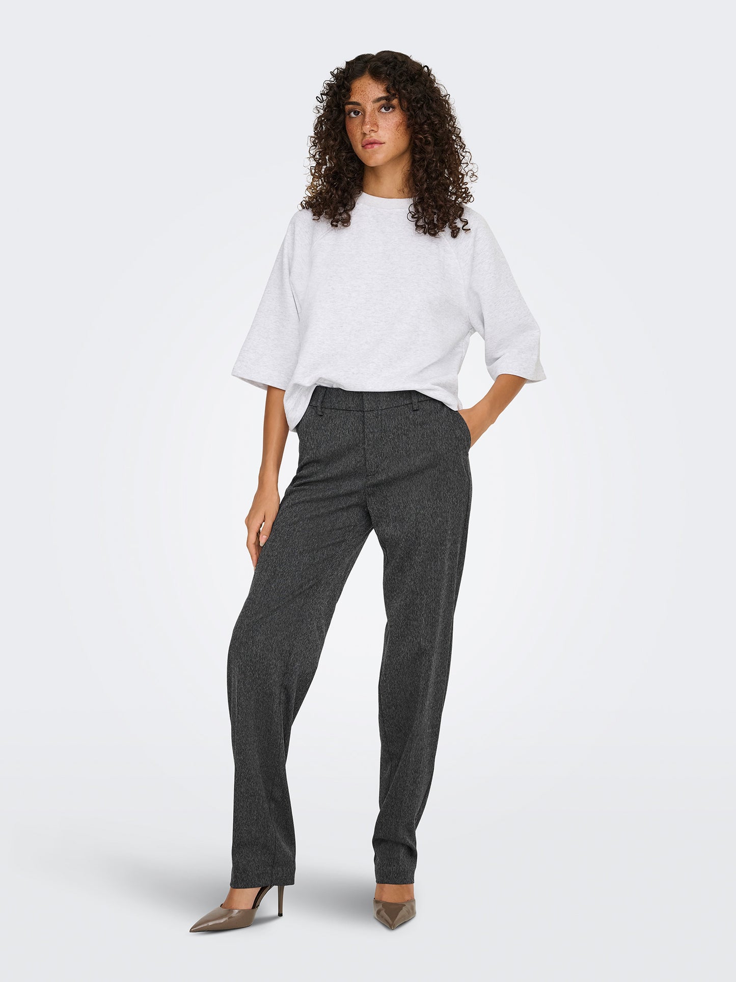 Γυναικείο παντελόνι ONLMARNIE MW SLIM STR PANT TLR 15357615 | 15357615