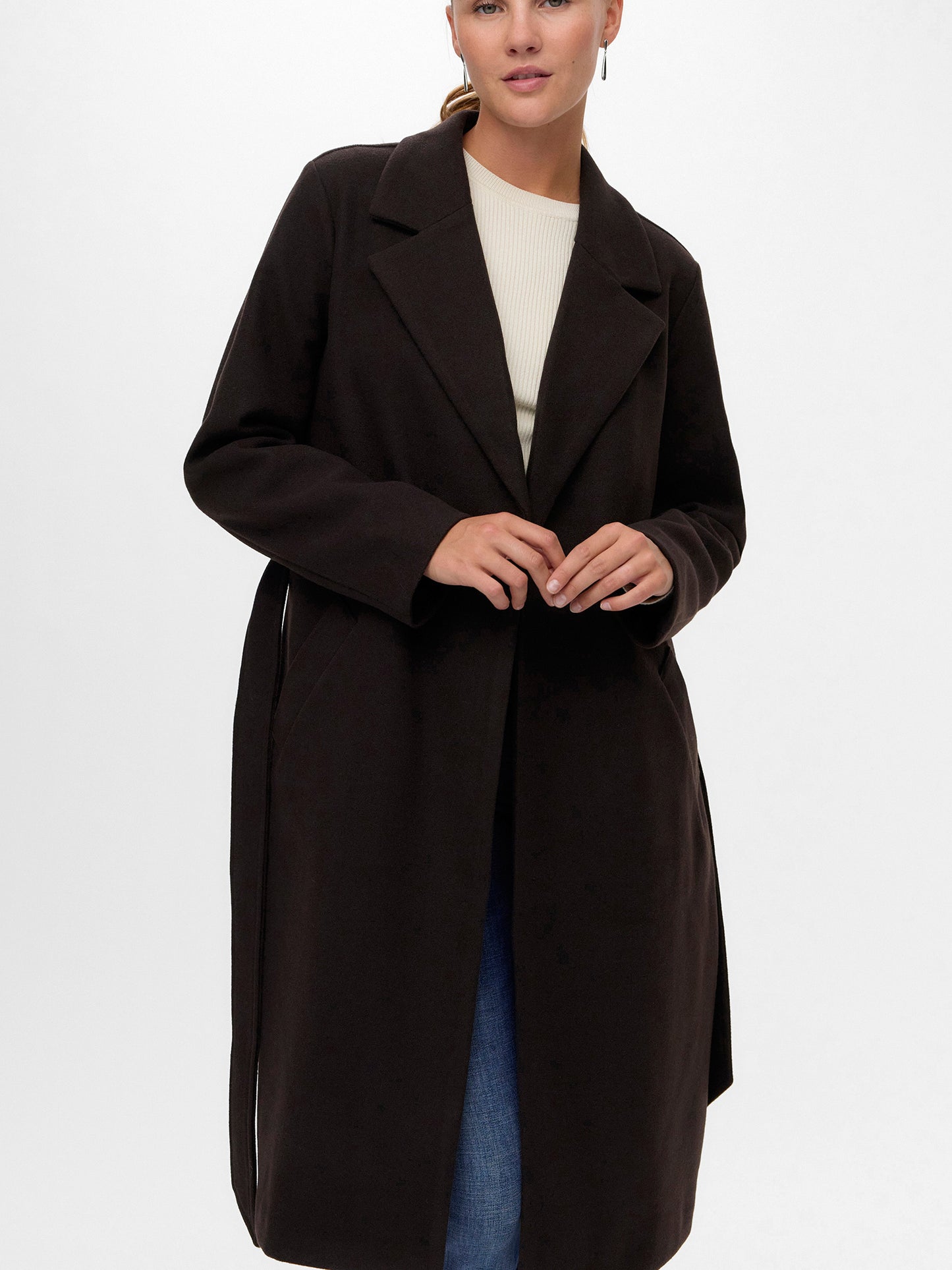 Γυναικείο παλτό μακρύ chocolate torte VMFORTUNEAYA LONG COAT GA NOOS 10278330 | 10278330