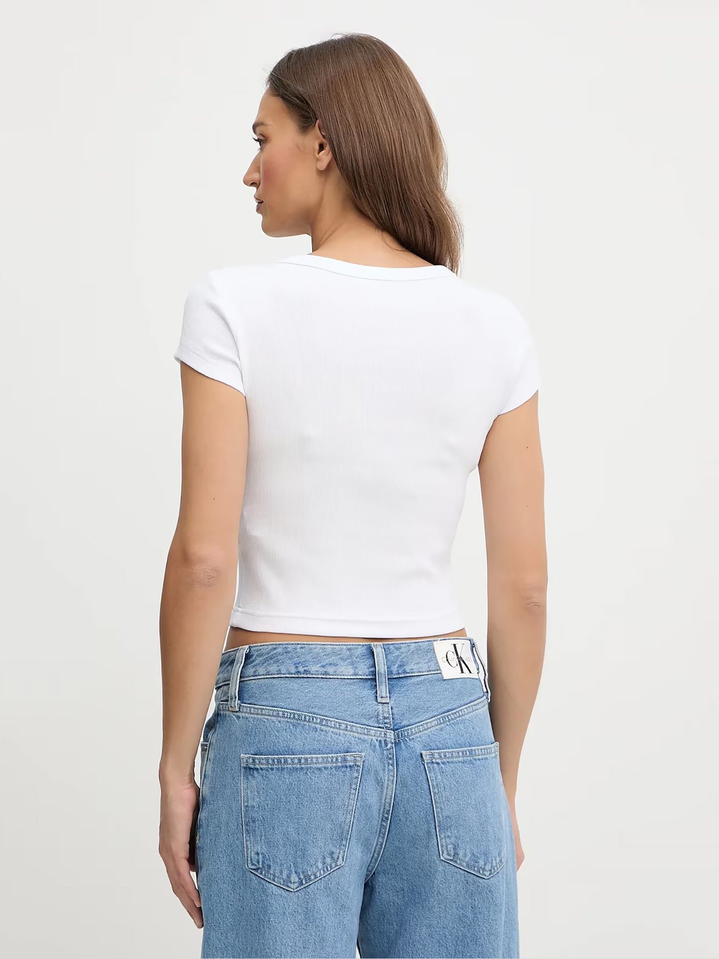 Γυναικείο t-shirt ριπ A- WOVEN LABEL 2X2 RIB BABY TEE LV047C200GYAA | LV047C200GYAA