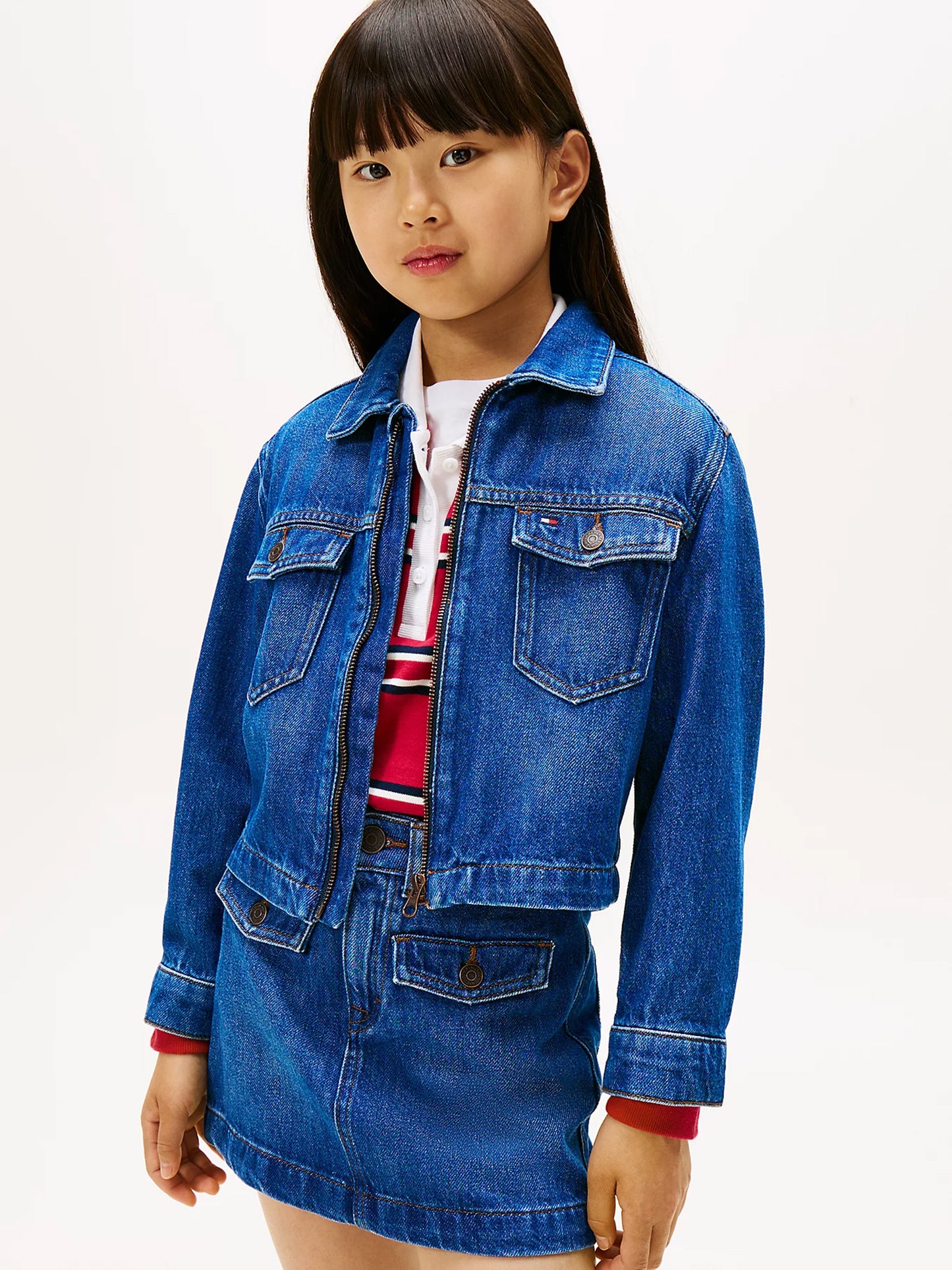 Παιδικό τζάκετ τζιν DENIM TRUCKER ZIPTROUGH KG0KG090021A5 | KG0KG090021A5
