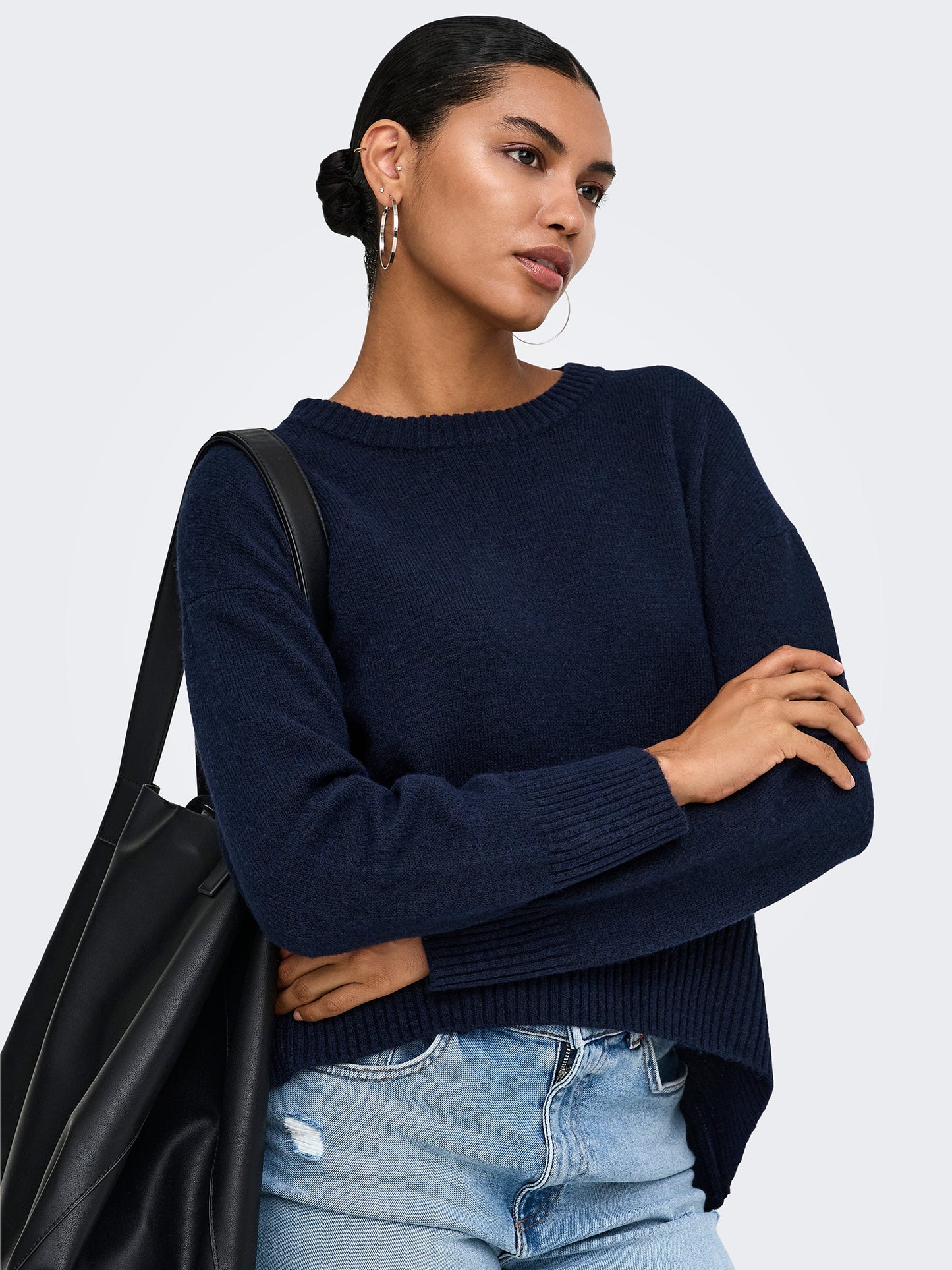 Γυναικεία μπλούζα ONLALIVIA LS HIGH-LOW O-NECK NOOS KNT 15383977 | 15383977