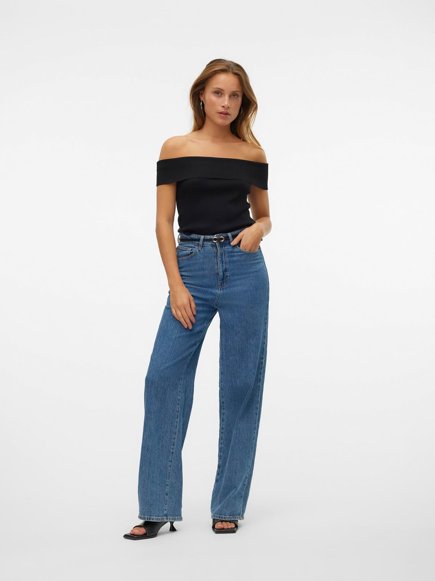 Γυναικείο top crop πλεκτό VMWILLOW OFF SHOULDER TOP 10309488 | 10309488