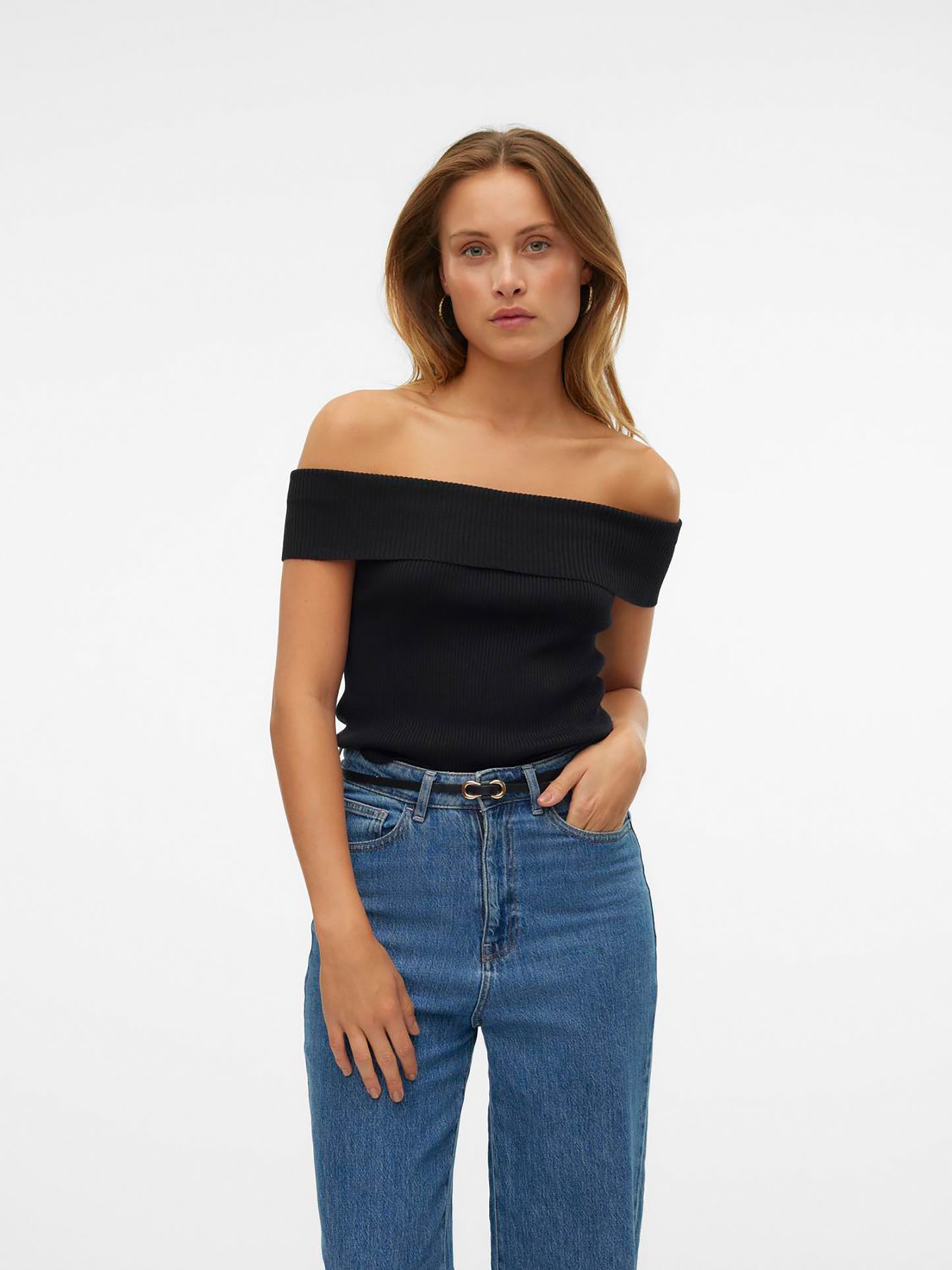 Γυναικείο top crop πλεκτό VMWILLOW OFF SHOULDER TOP 10309488 | 10309488