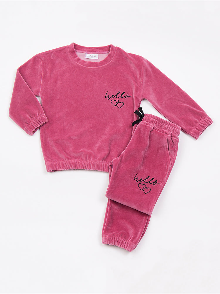 Παιδική φόρμα σετ βελουτέ 48745 | 48745