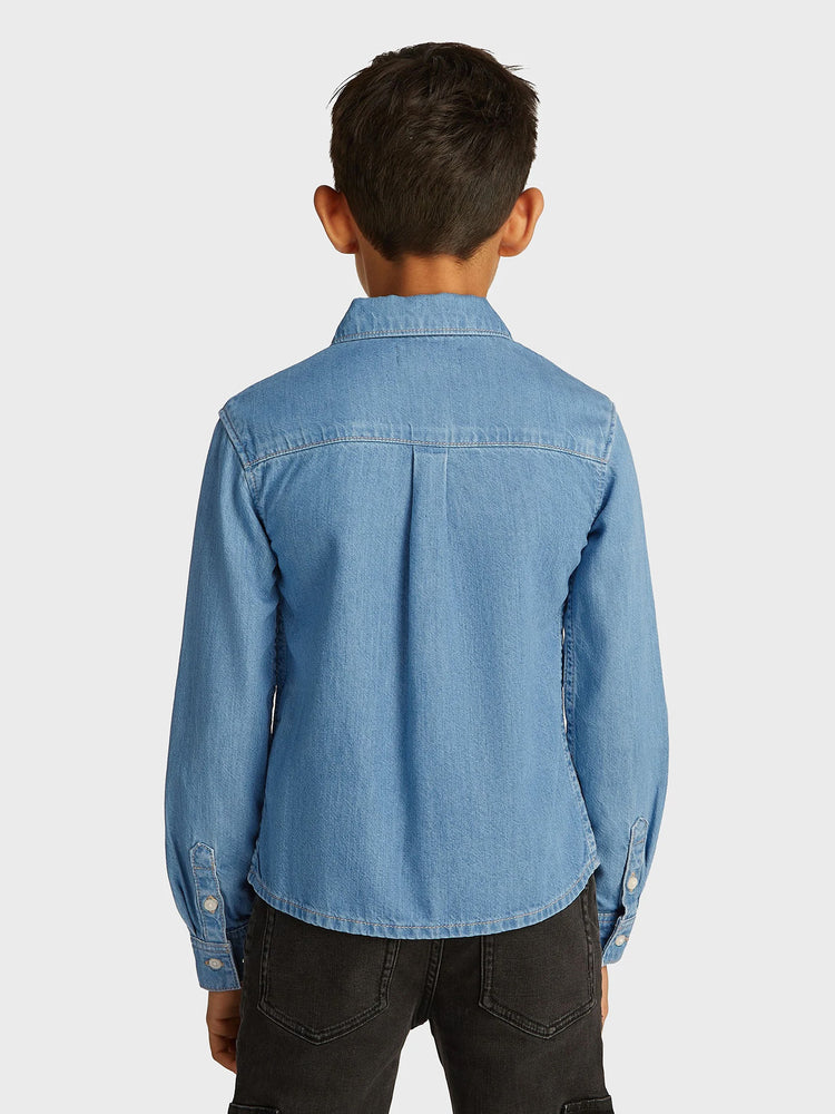Εφηβικό πουκάμισο τζιν REGULAR TENCEL SHIRT LIGHT IB0IB023101A4 | IB0IB023101A4
