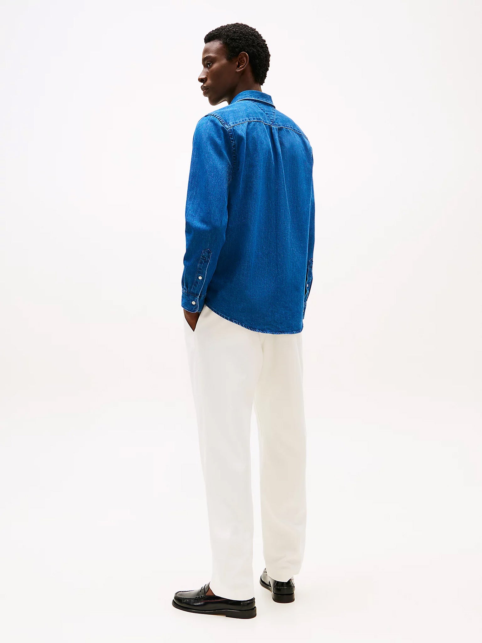 Ανδρικό πουκάμισο τζιν DENIM RF SHIRT MW0MW375811BJ | MW0MW375811BJ