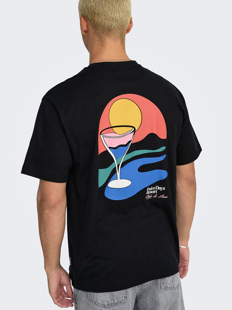 Ανδρικό t-shirt ONSPALM DAYS PRINT RLX SS TEE 22033417 | 22033417