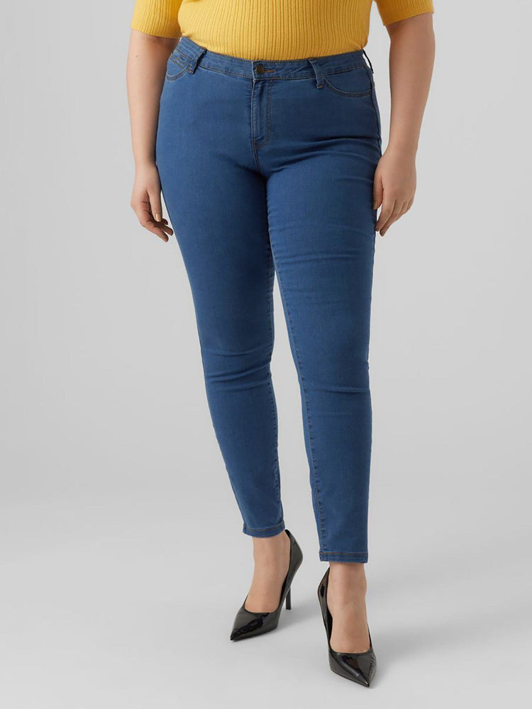 Γυναικείο παντελόνι plus size VMRUDY SLIM BLUE JEGGING CURVE NOOS 10287062 | 10287062