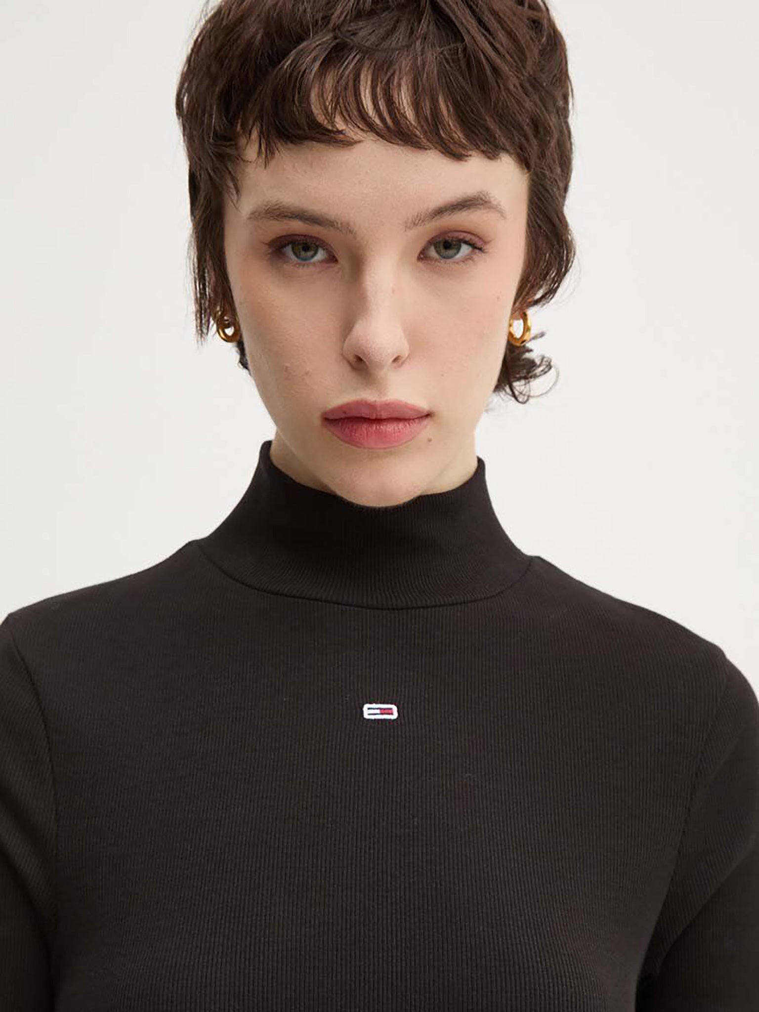 Γυναικεία μπλούζα ριπ TJW ESSENTIAL MOCK NECK DW0DW19830BDS | DW0DW19830BDS