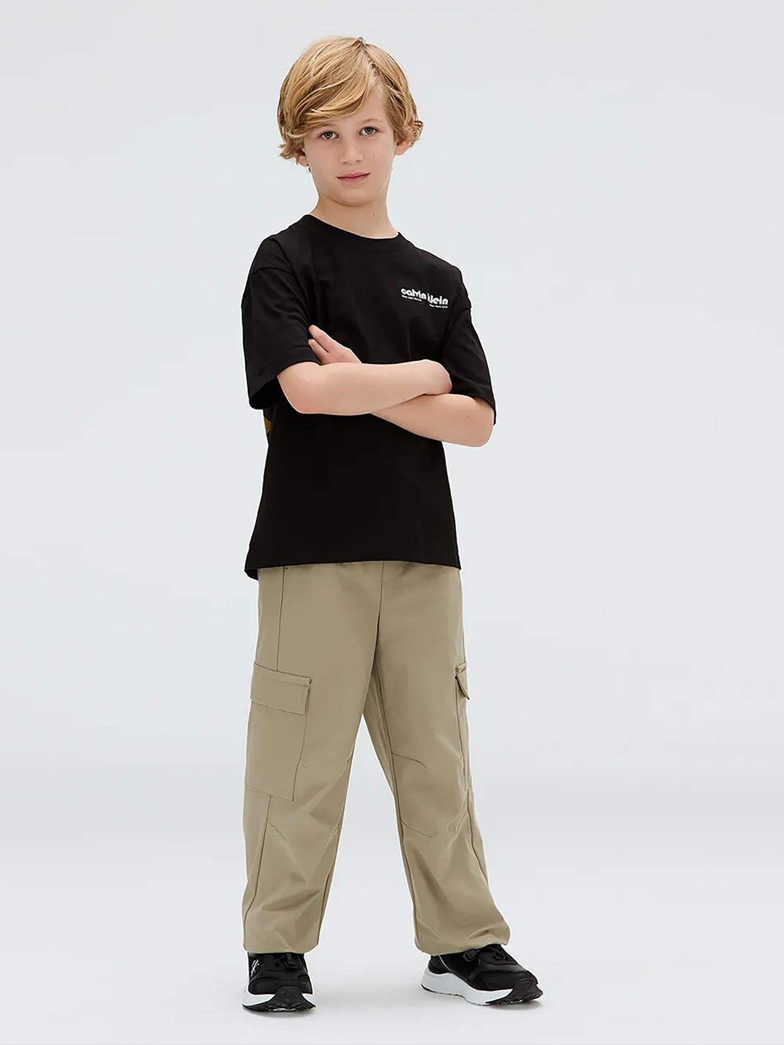 Παιδική μπλούζα μακό GEO CK BACKPRINT RELAXED TEE IB0IB02543BEH | IB0IB02543BEH