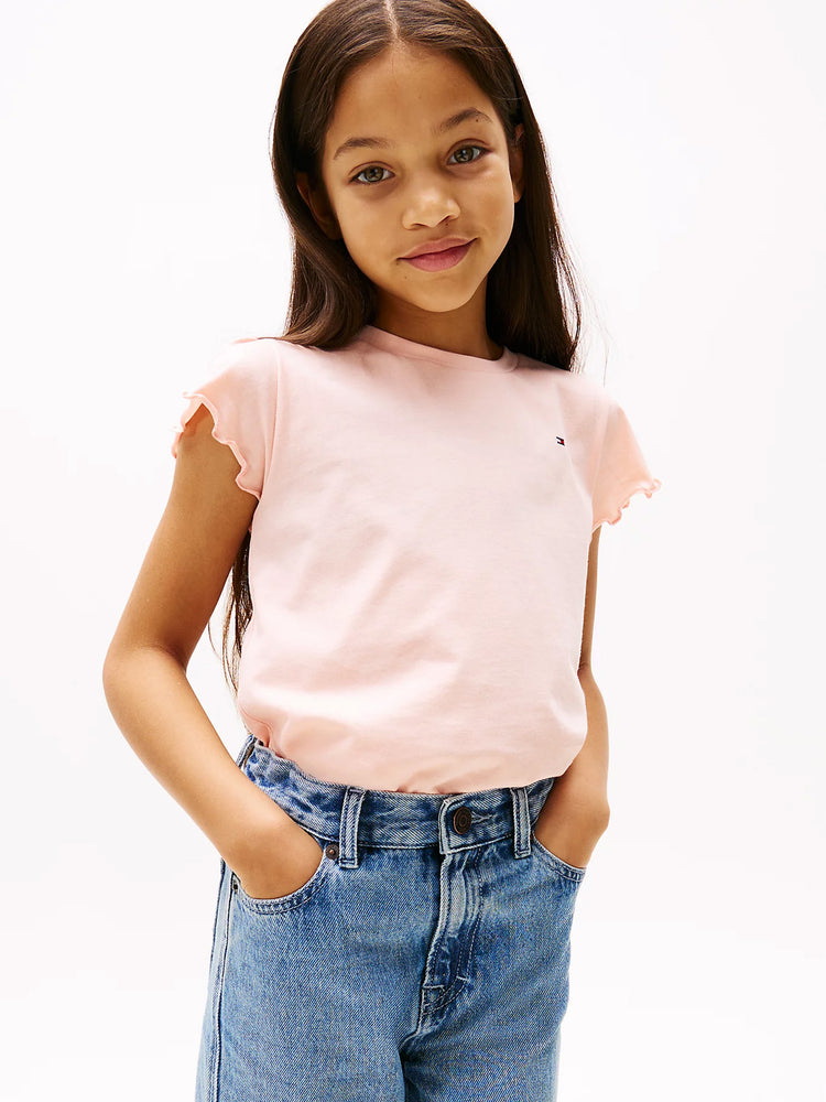Παιδική μπλούζα ESSENTIAL RUFFLE SLEEVE TOP S/S KG0KG07052TKZ | KG0KG07052TKZ