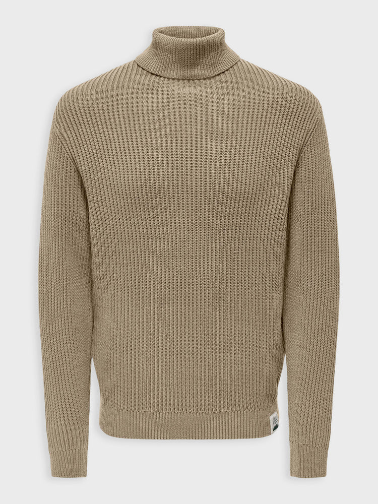 Ανδρική μπλούζα ζιβάγκο ONSFERGAL LIFE REG 7 RIB ROLL KNIT 22030312 | 22030312