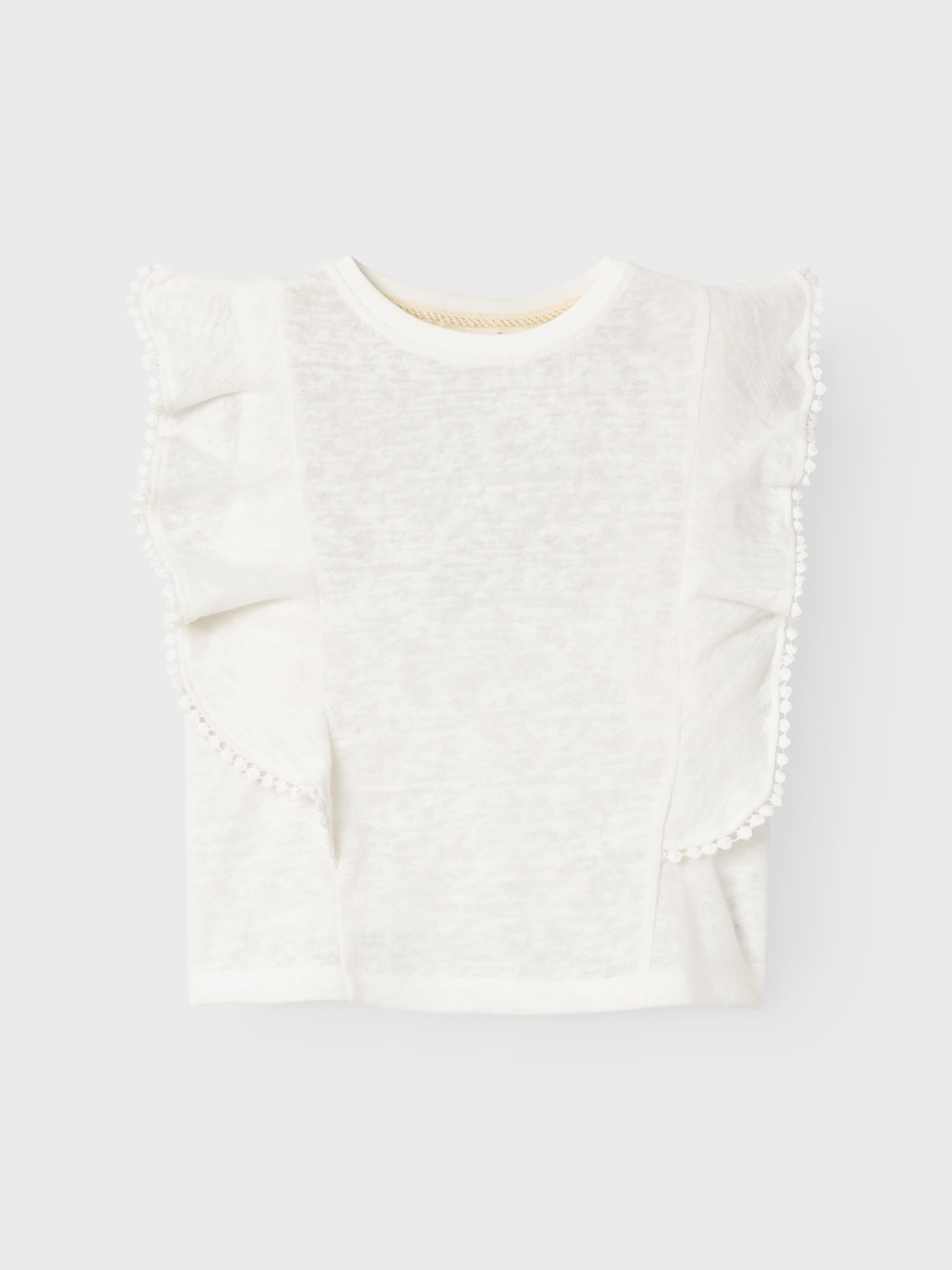 Εφηβική μπλούζα με κέντημα NKFHAFTIS CAPSLEEVE SHORT TOP 13229943 | 13229943