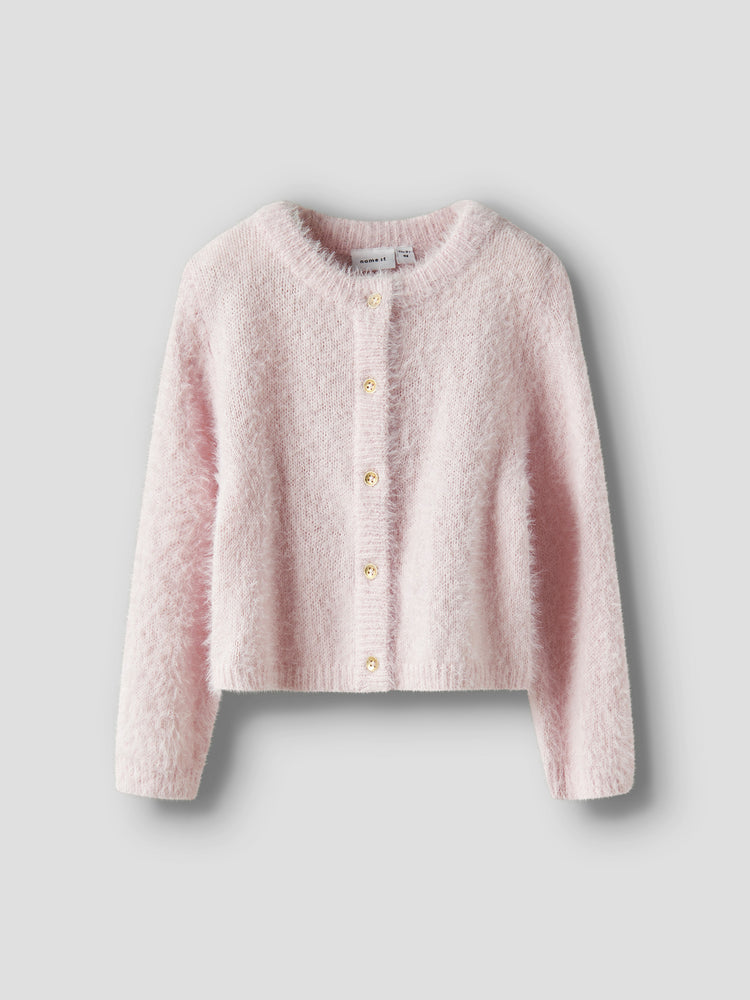 Παιδική ζακέτα χνουδωτή NMFREVERA LS KNIT SHORT 13235428 | 13235428