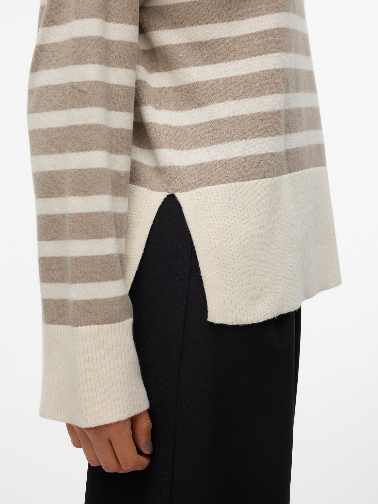 Γυναικεία μπλούζα ριγέ VMFANTASTIC LS ROLLNECK PULLOVER GA BOO 10320629 | 10320629