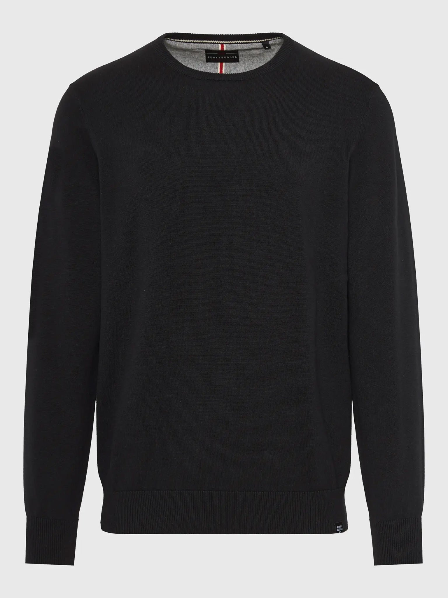 Ανδρική μπλούζα πλεκτή FBM010-001-09 BLACK | FBM010-001-09